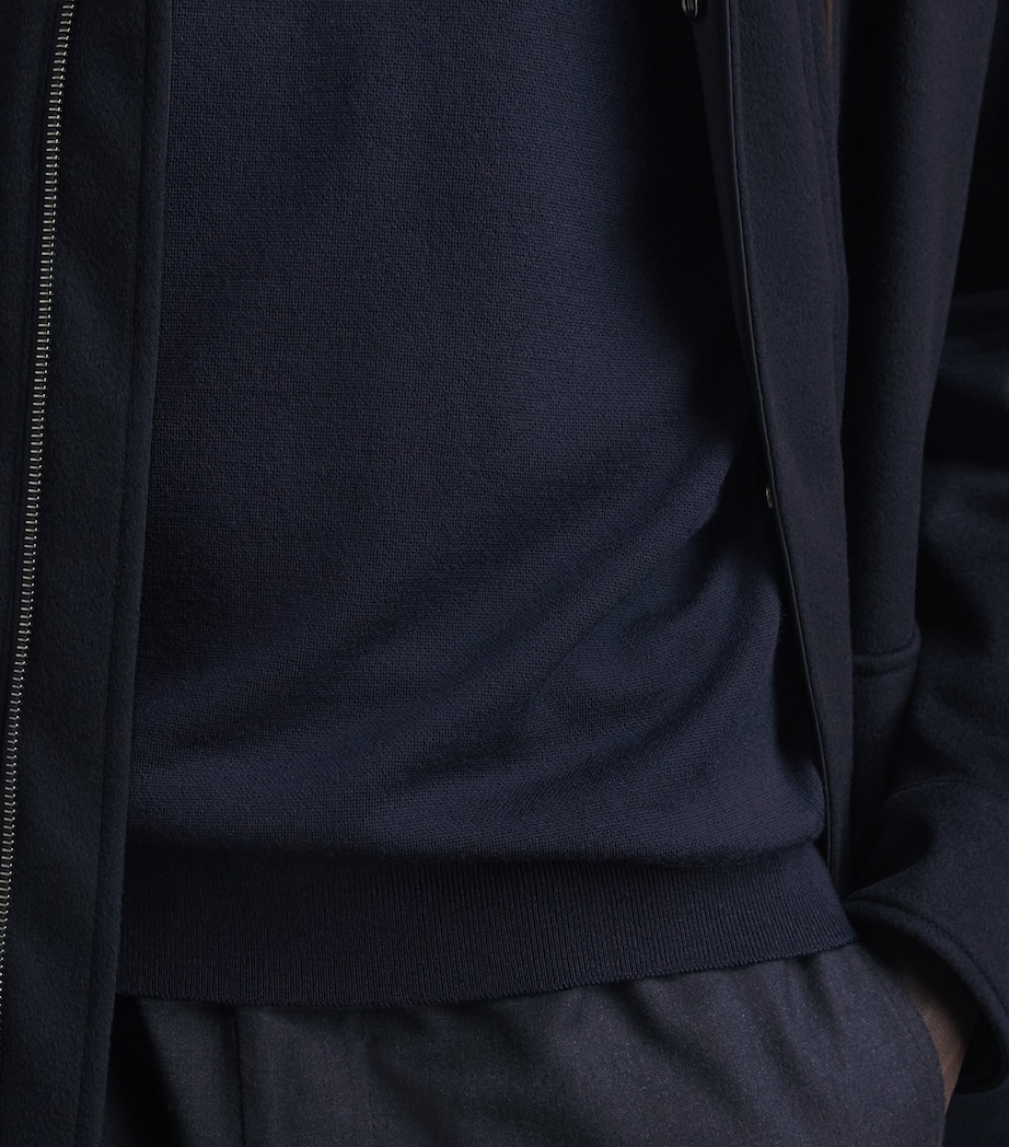 Paul & Shark Mens Virgin Wool High-Neck Sweater Blue Image 3