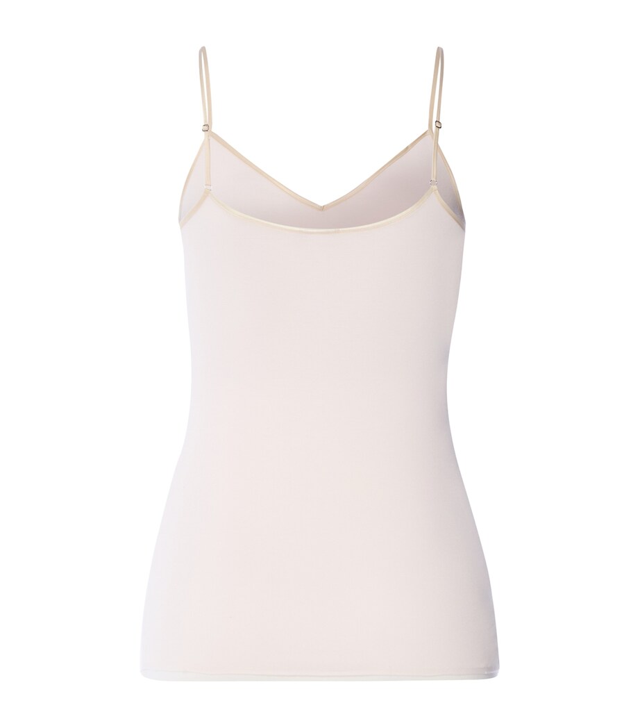 Hanro Womens Pima Cotton Seamless Camisole Honeydew Image 5