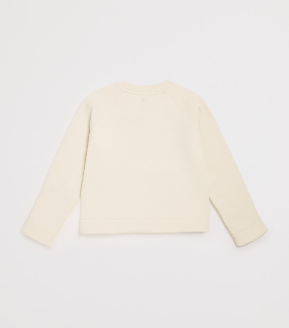 Cotton Ami De Coeur Sweatshirt (4-12 Years) 185-IVOIRE Image 2