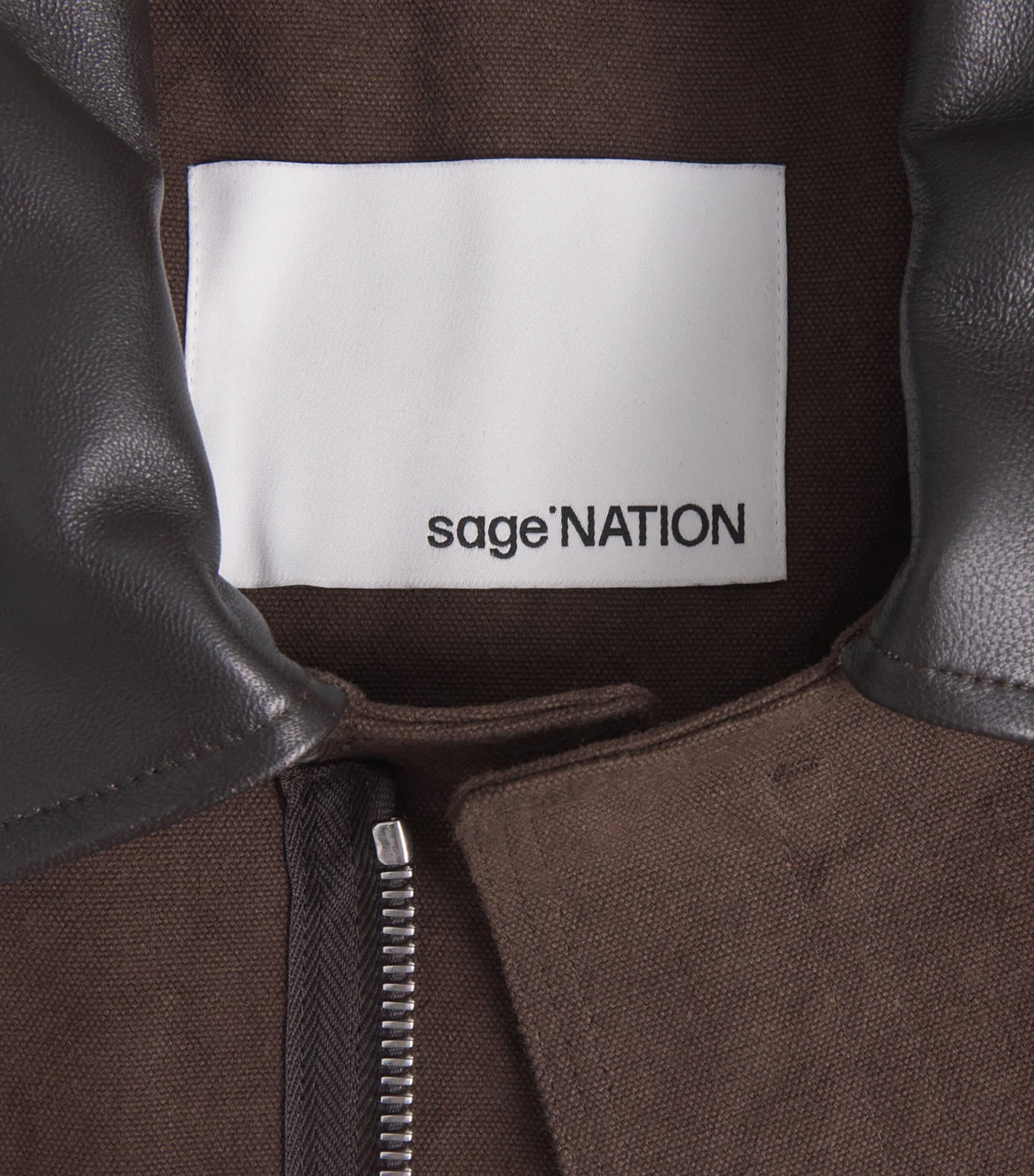 Sage Nation Mens Canvas Painter Jacket Mocha Brown Image 6