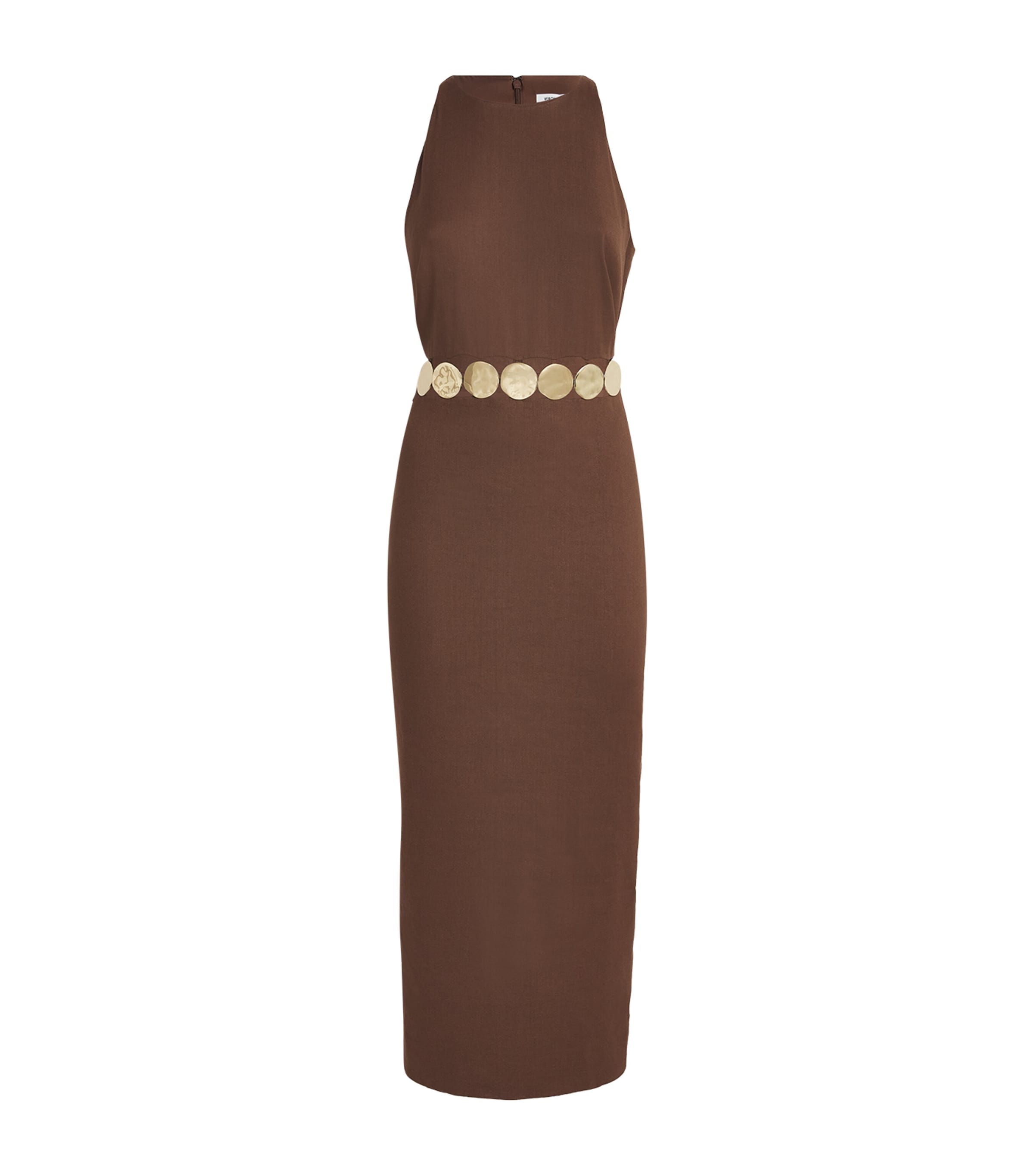 Shop Veronica Beard Linen-blend Isla Midi Dress