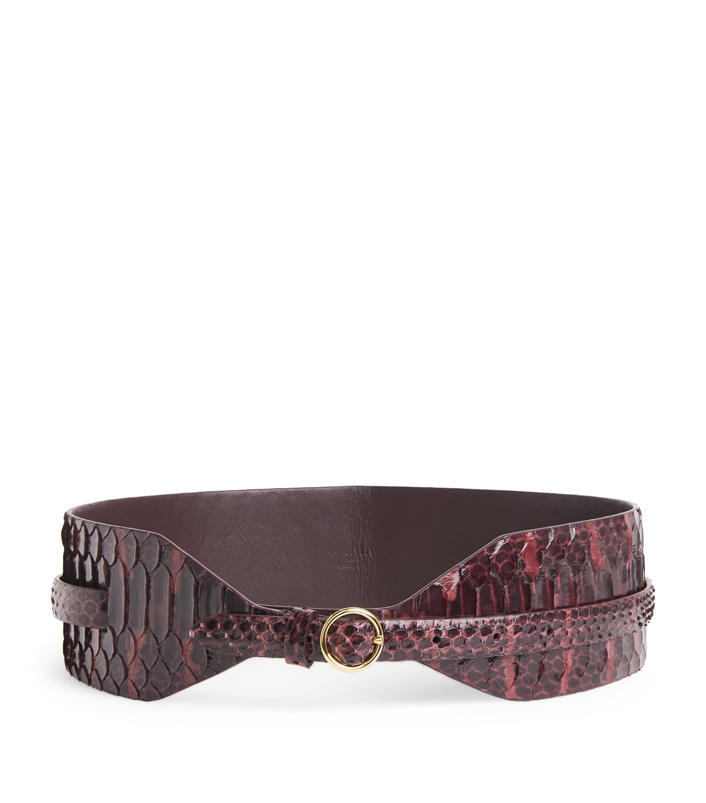 Alaïa Wide Leather Belt Bordeaux Image 1