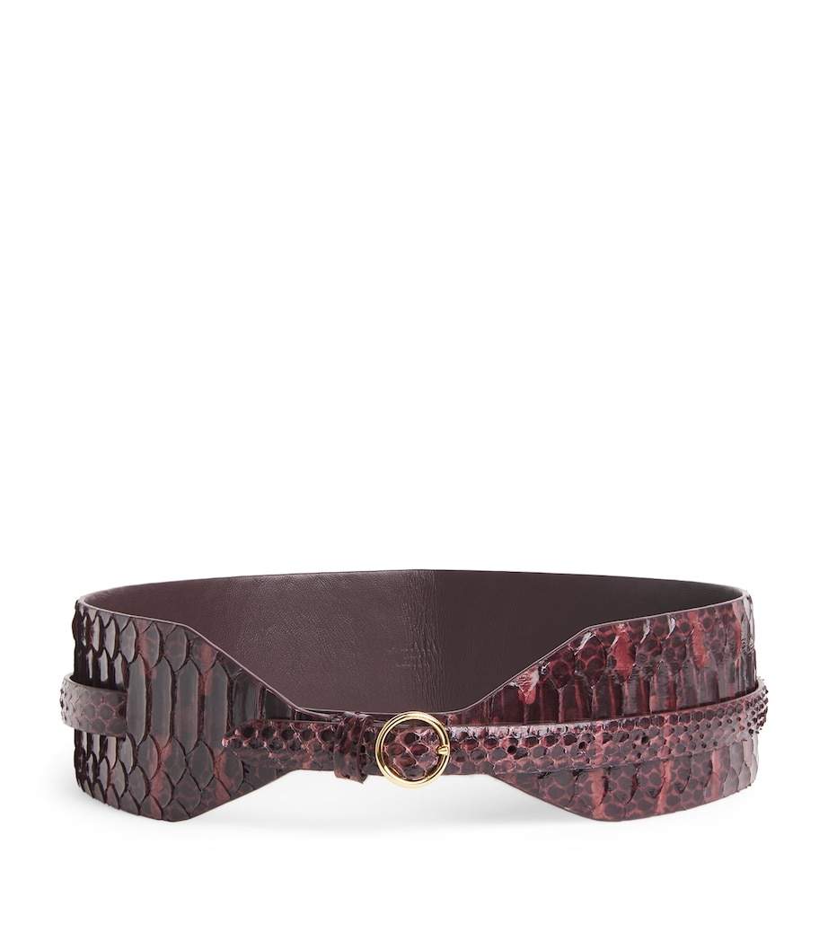 Alaïa Wide Leather Belt Bordeaux Image 1