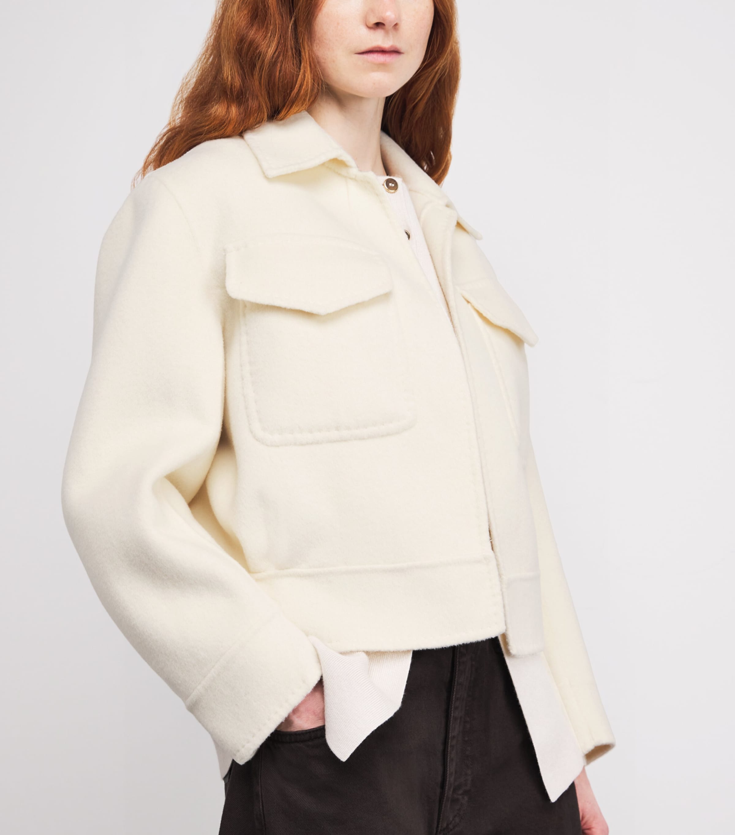 Cashmere Trocadero Jacket PEARL Image 6