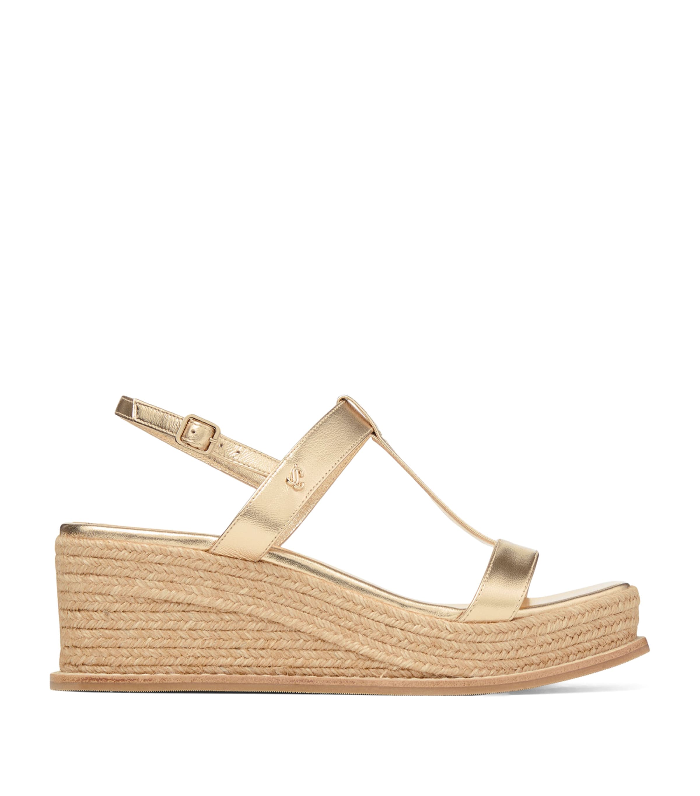 Jimmy Choo Theia 60 Leather Wedge Sandals