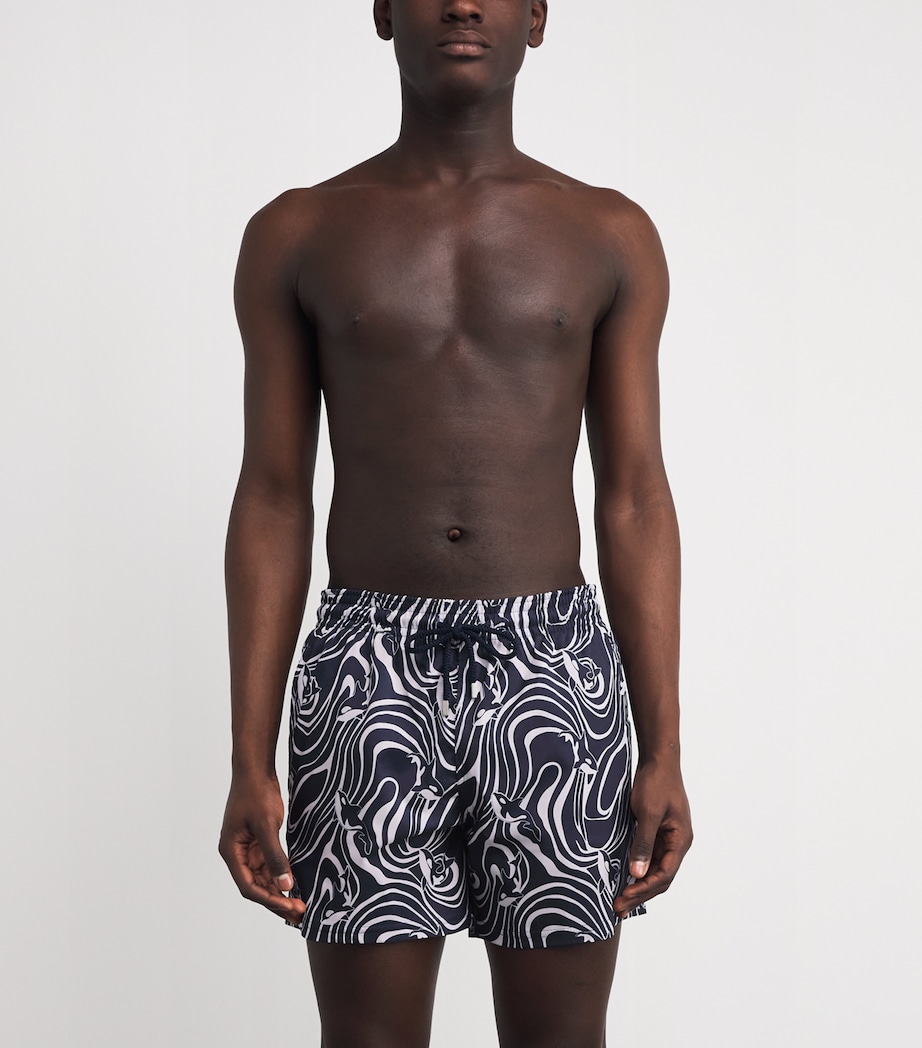 Printed Moorise Swim Shorts 390-BLEU MARINE Image 2