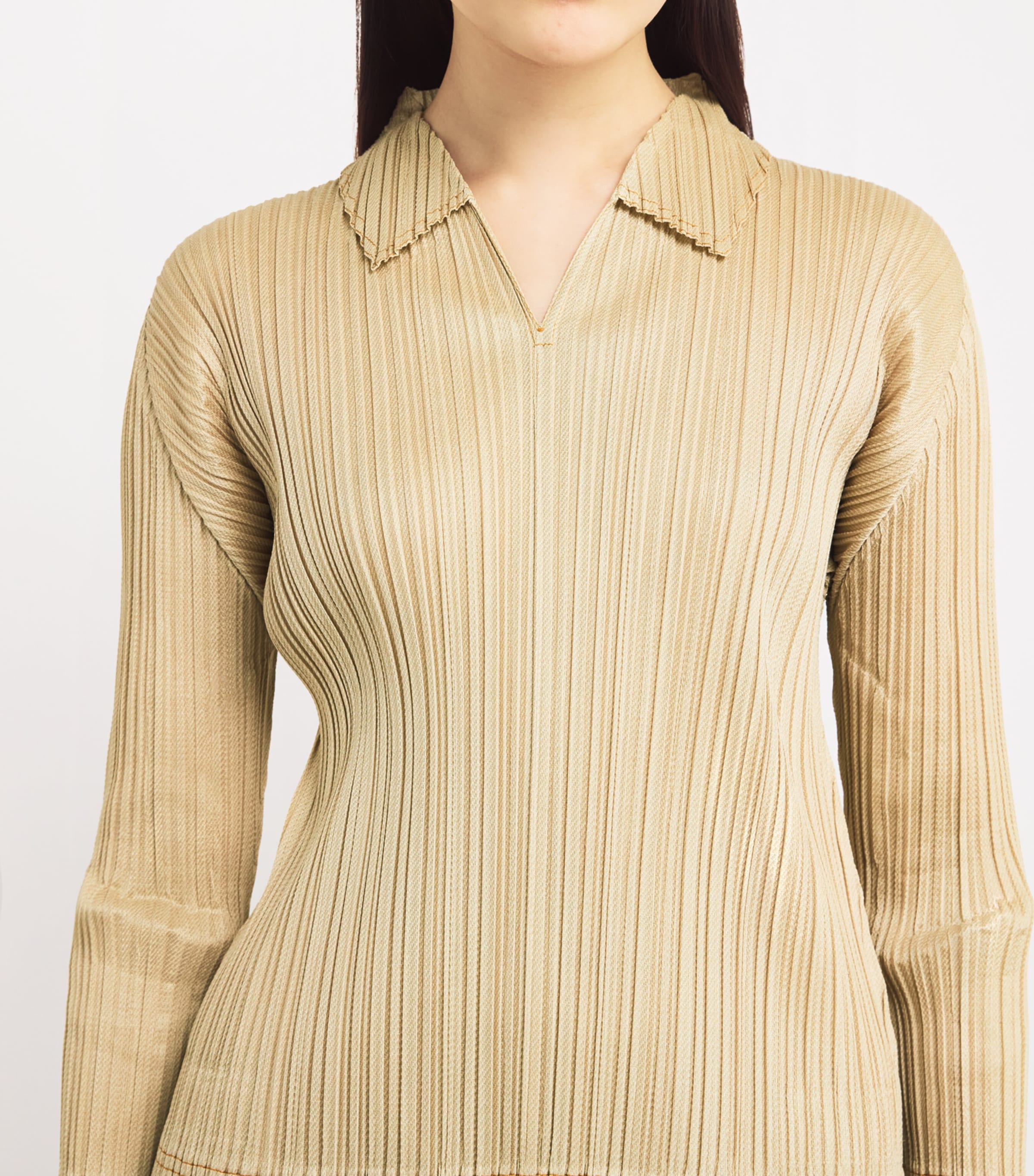 Pleated Cotton Denim Shirt 41 Image 6