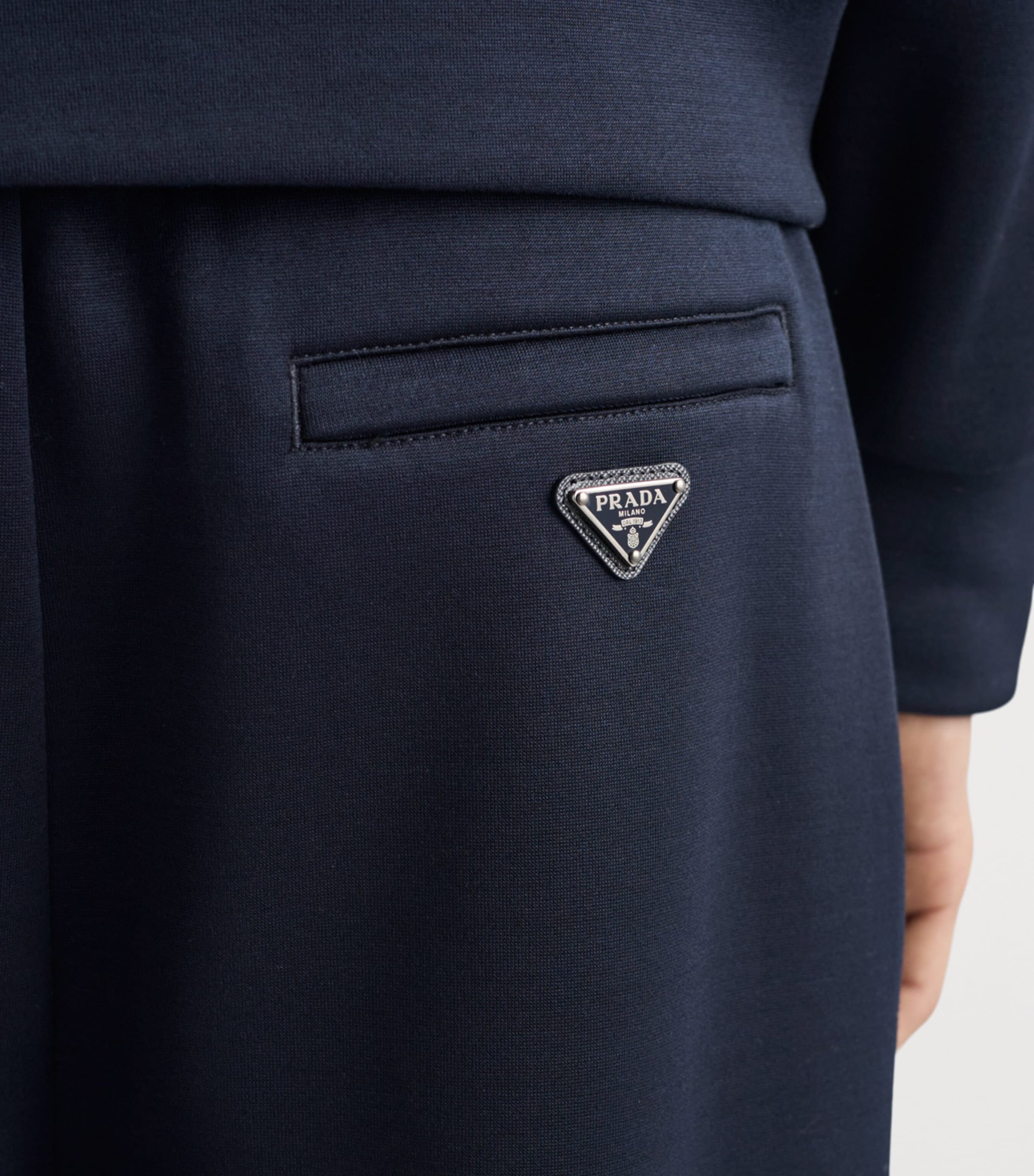 Cotton-Re-Nylon Straight Trousers F0QR3 Image 6