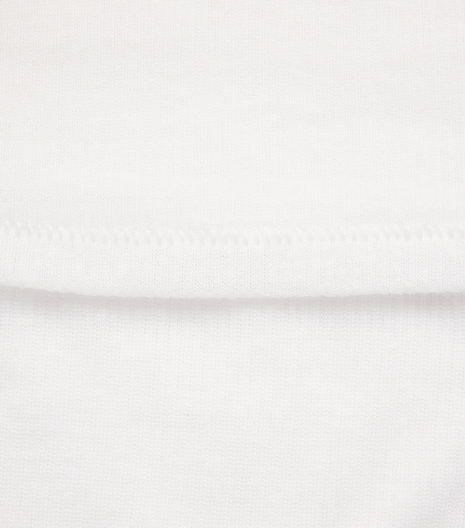 Skims Womens Semi-Sheer Ribbed T-Shirt Snow Image 6