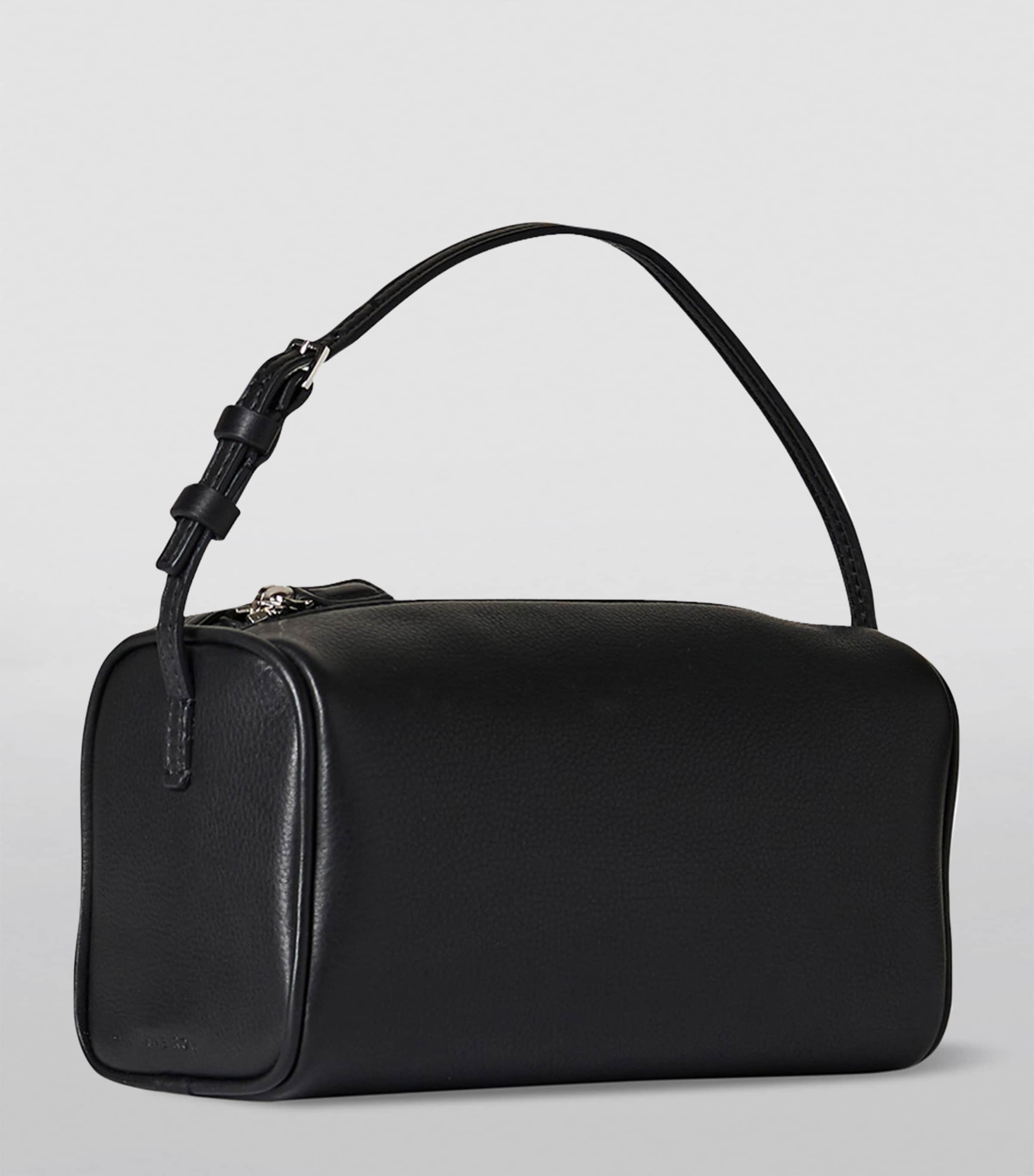 The Row Black 90s Leather Shoulder Bag | Harrods US