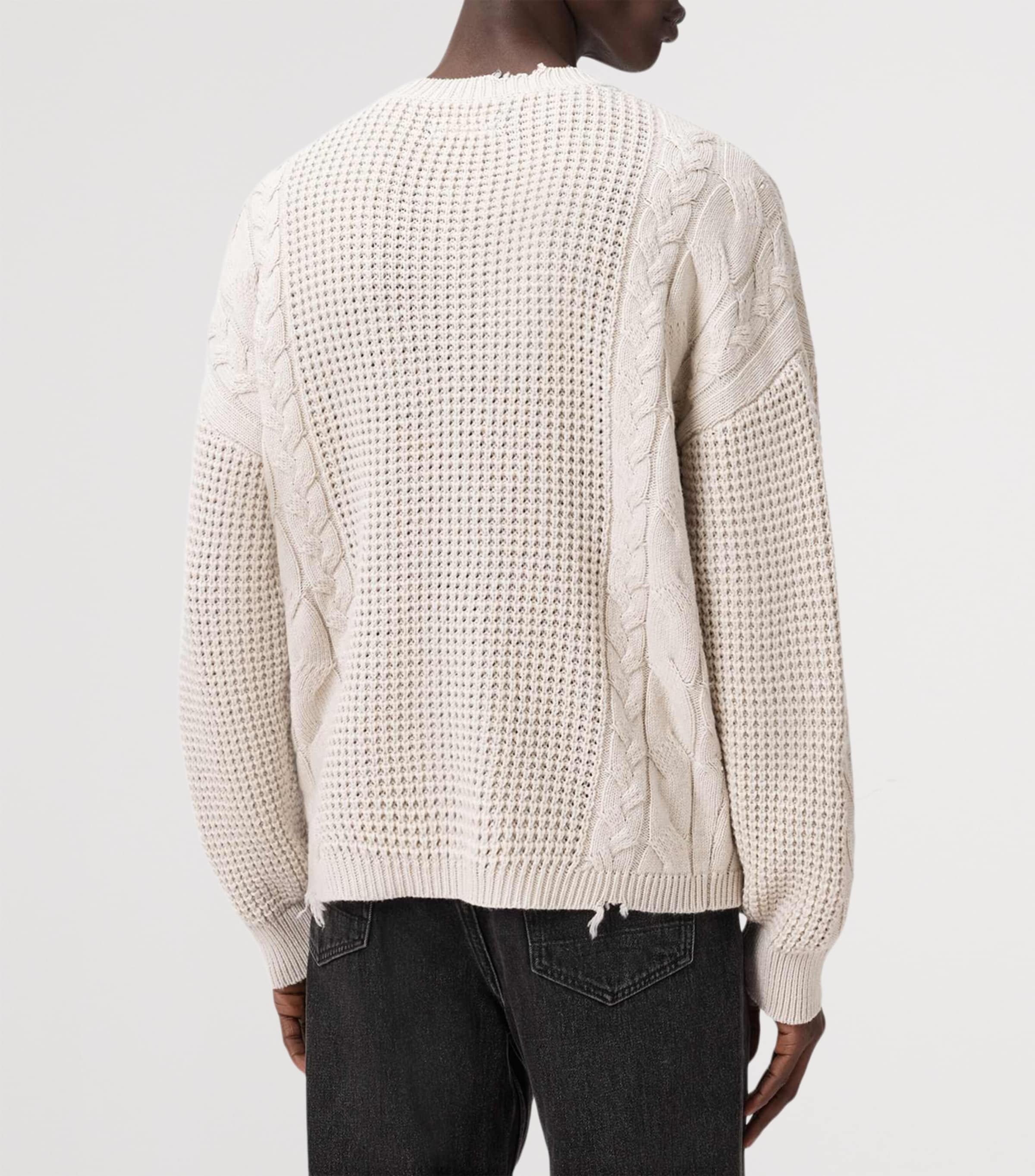 Wool-Organic Cotton Tenter Sweater ECRU WHITE Image 4