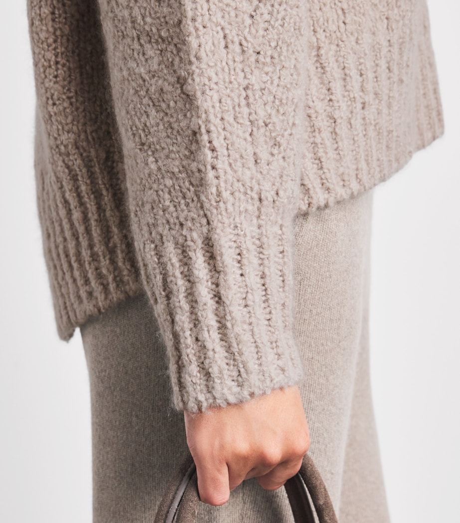 arch 4 Womens Cashmere-Silk Behati Chunky Sweater Alabaster Image 3