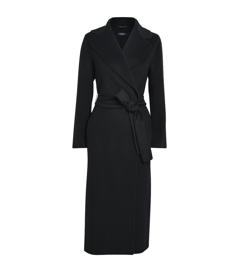 Virgin Wool-Cashmere Wrap Coat BLACK Image 1