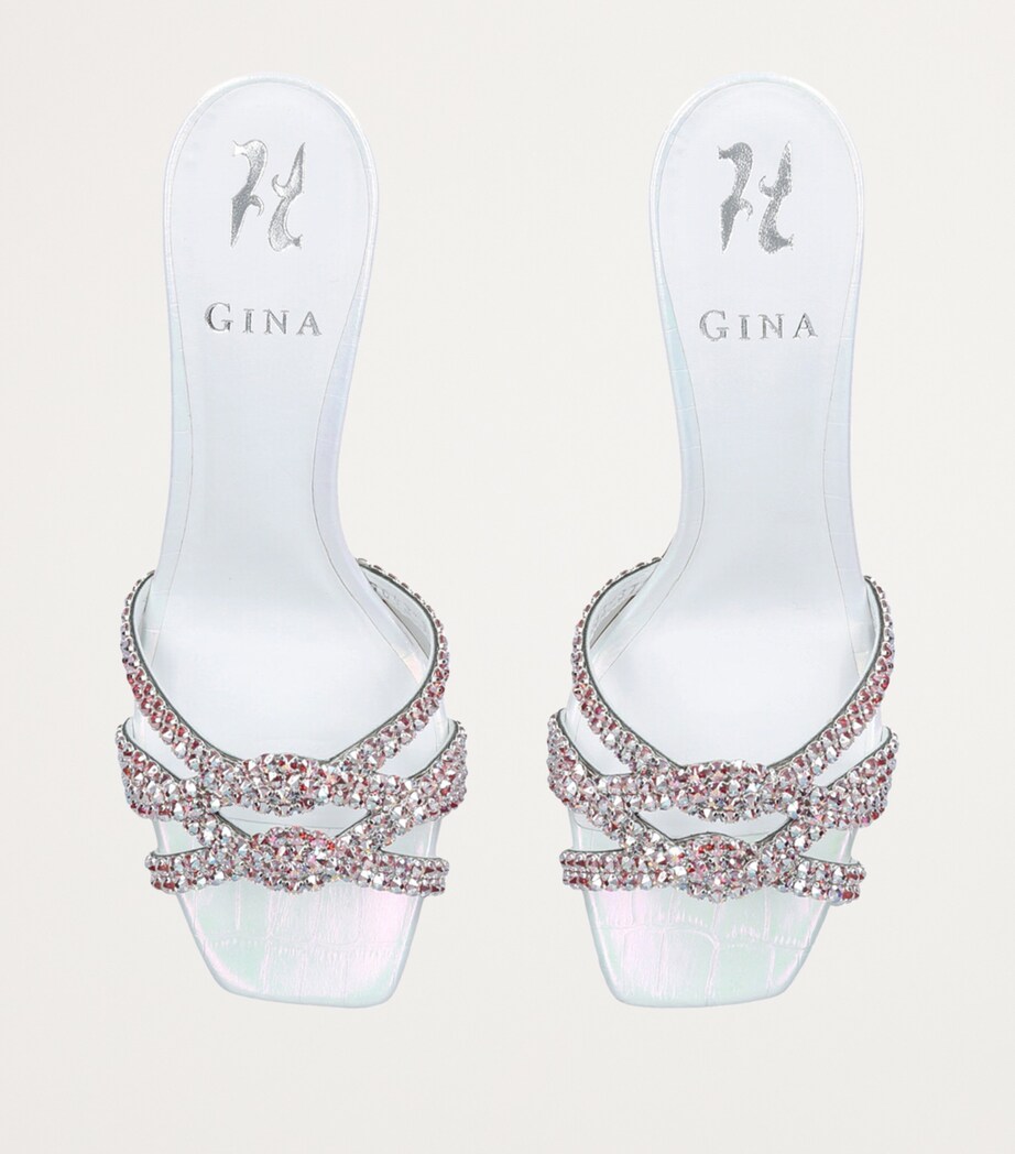 Leather Twyla Heeled Mules 50 WHITE Image 4