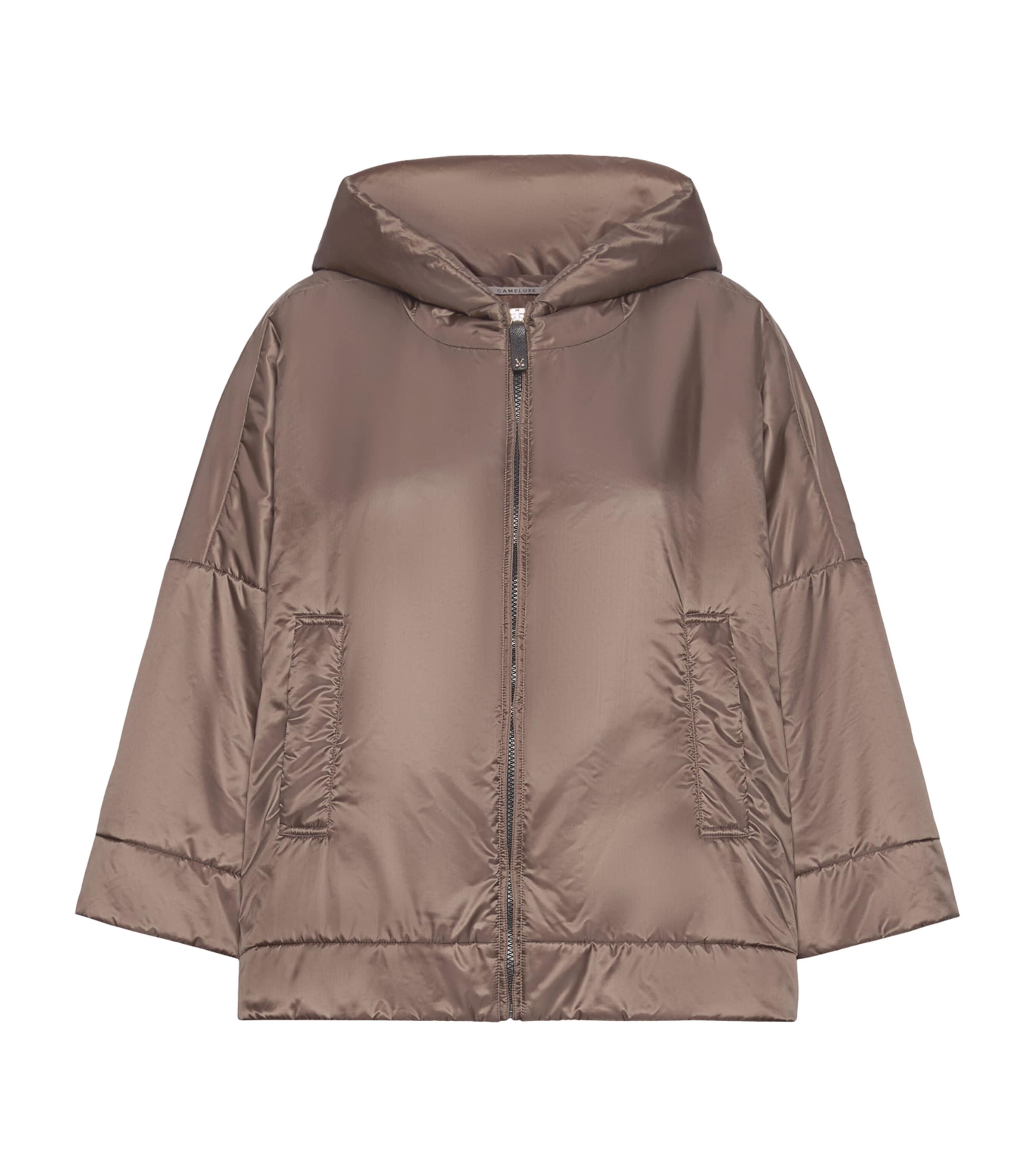 Max Mara Womens The Cube Hooded Jacket Brown Image 1