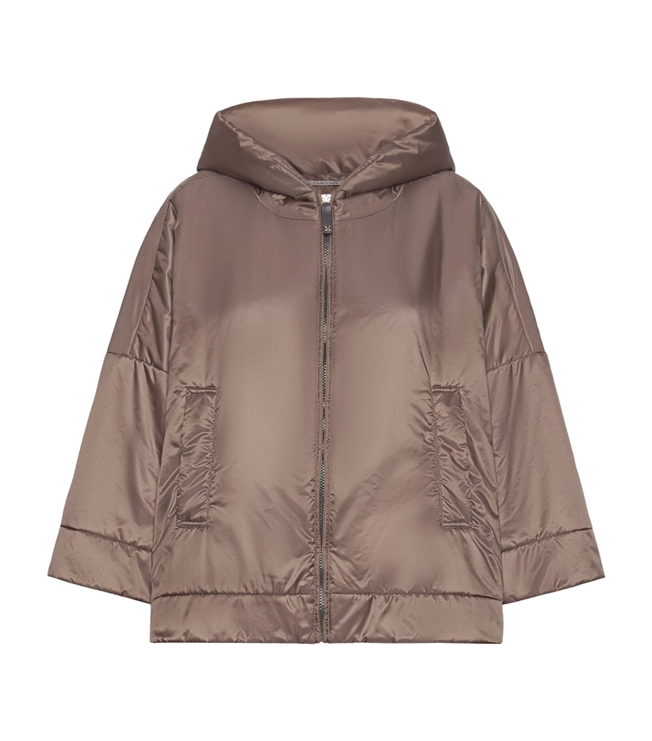 Max Mara Womens The Cube Hooded Jacket Brown Image 1