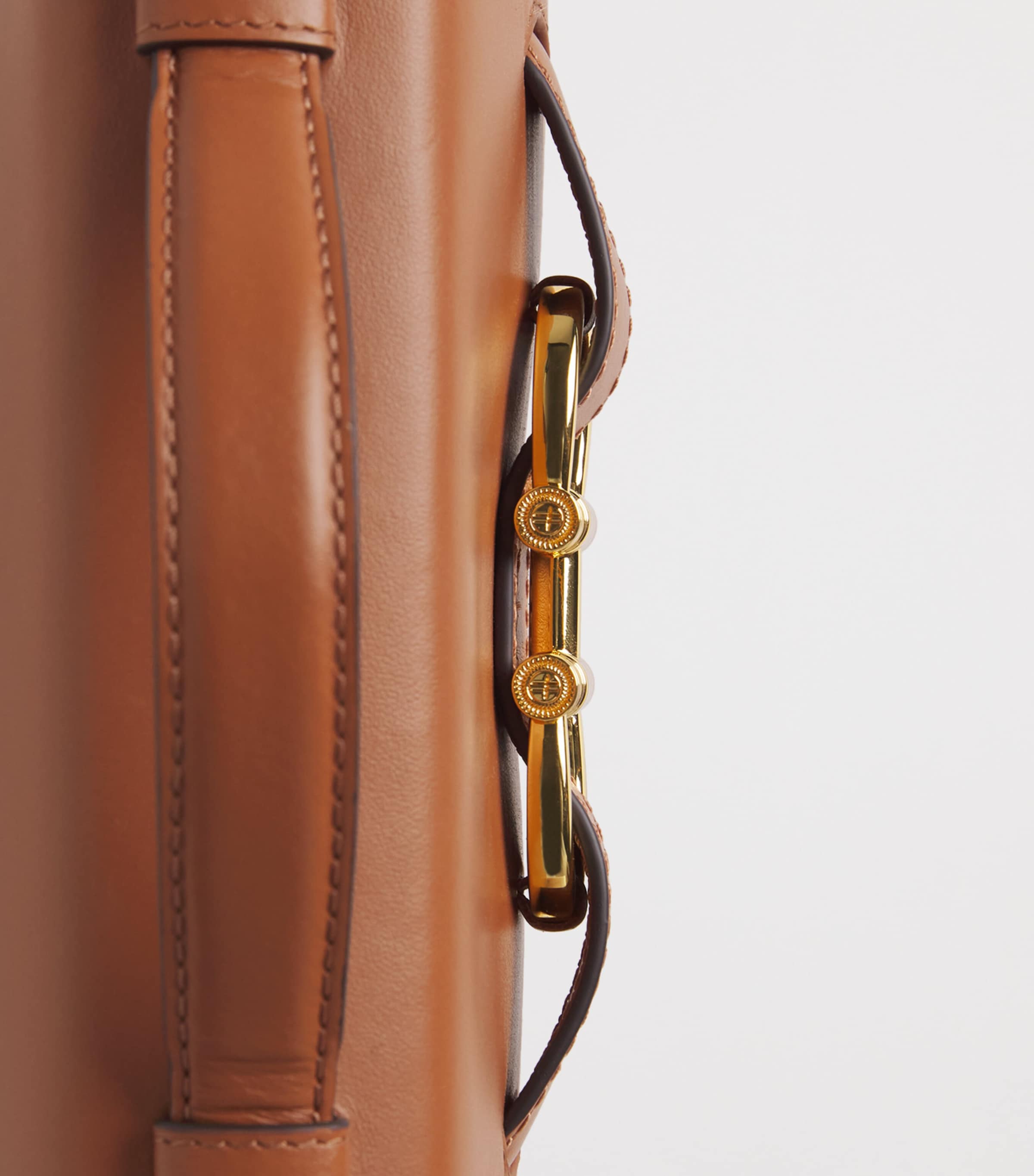 Harrods Leather Snaffle East West Purse Tan Image 6