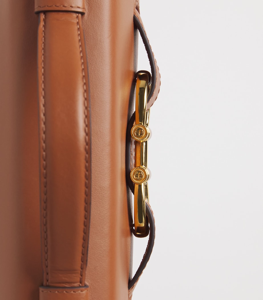 Harrods Leather Snaffle East West Purse Tan Image 6