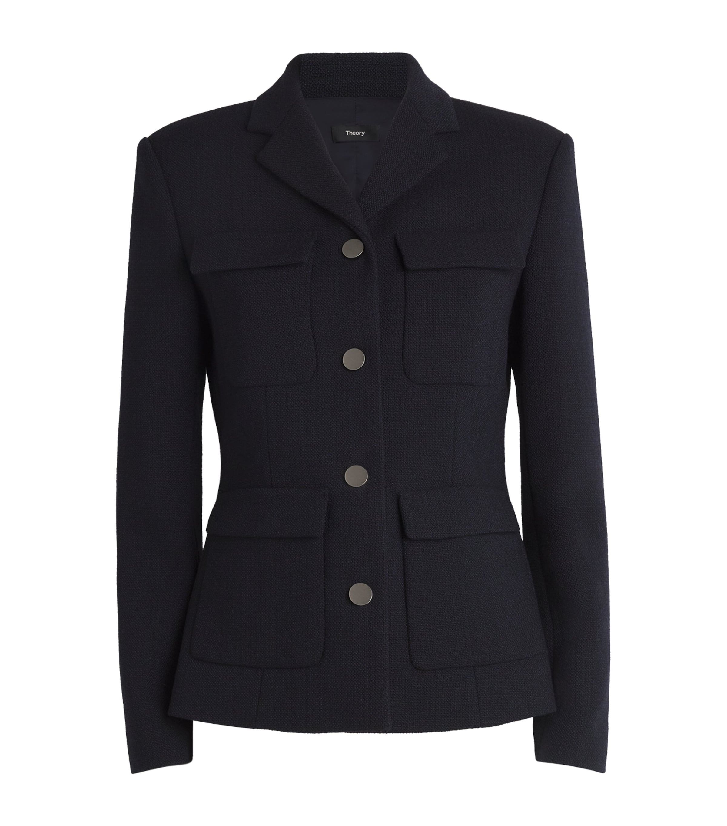 THEORY TWEED SINGLE-BREASTED BLAZER 