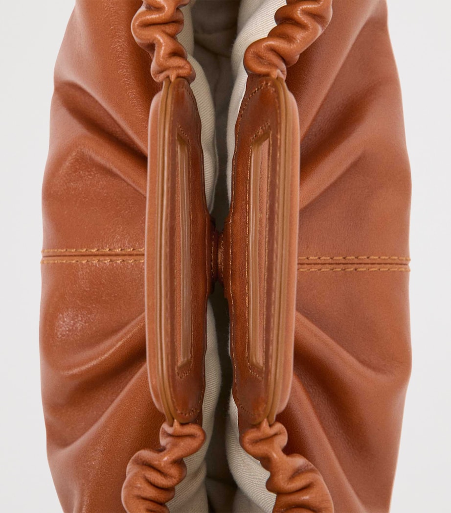 Maje Leather Milpli Clutch Bag Tobacco Image 9