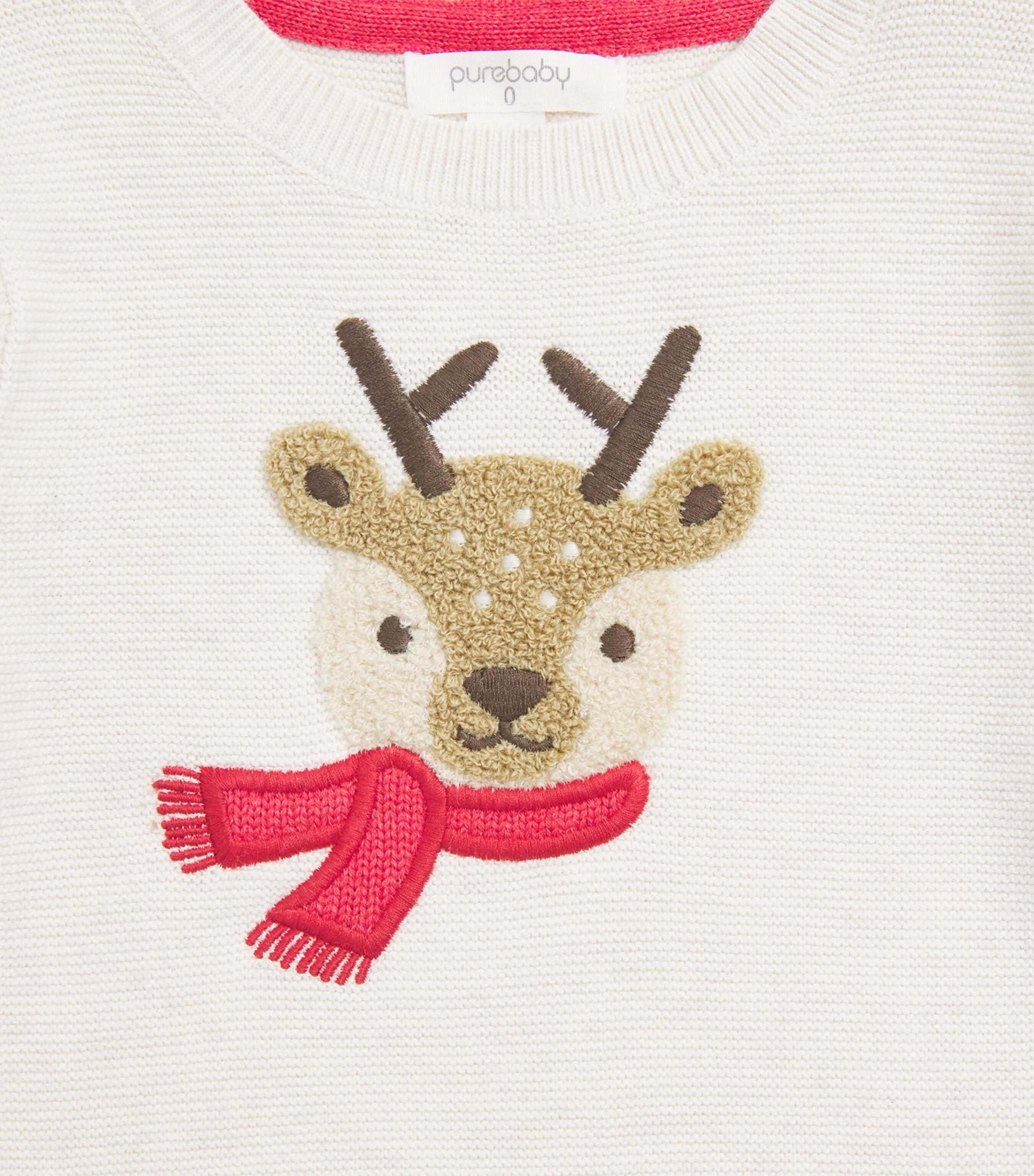 Purebaby Reindeer Sweater and Leggings Set (0-12 Months) Deer Christmas Print Image 4