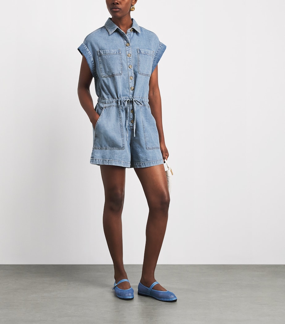 PAIGE Womens Denim Maliah Playsuit Revolution Image 2