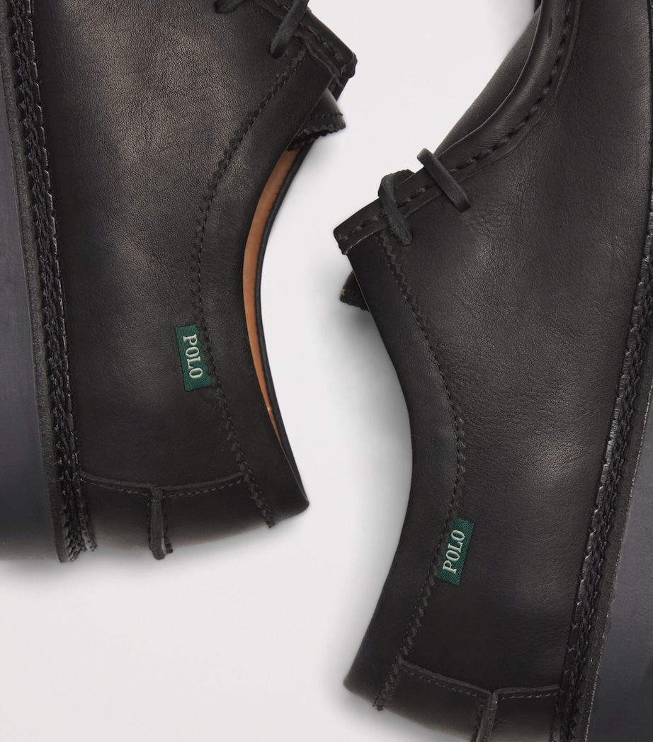 Oiled Leather Moc-Toe Jett Shoes 001 BLACK Image 7