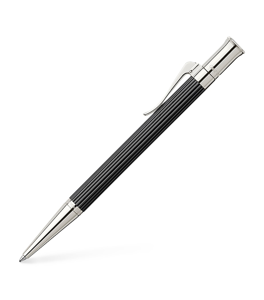 Wood and Platinum-Plated Classic Propelling Ballpoint Pen BLACK WOOD Image 2