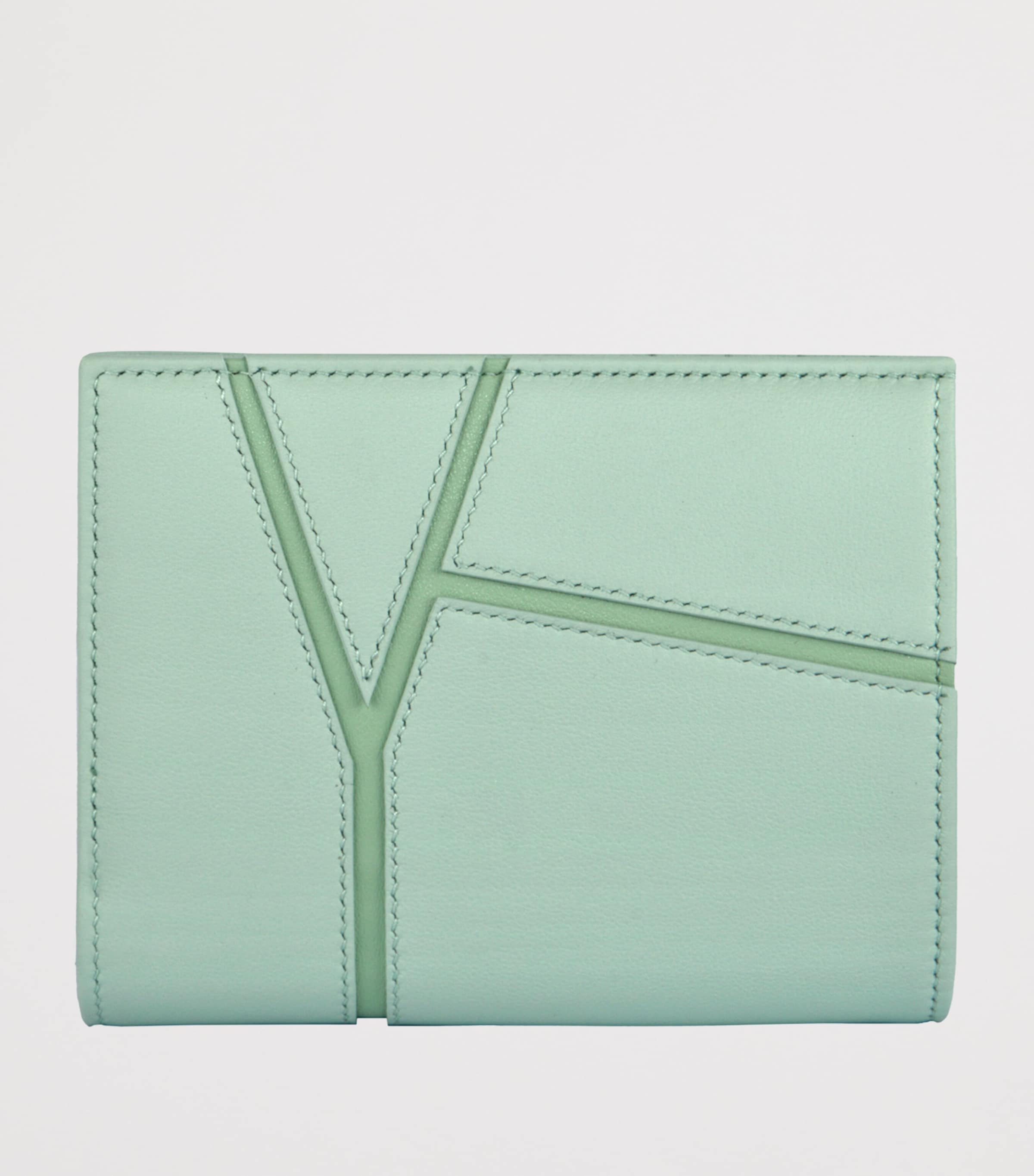 Medium Leather Diamond Wallet GREEN Image 3