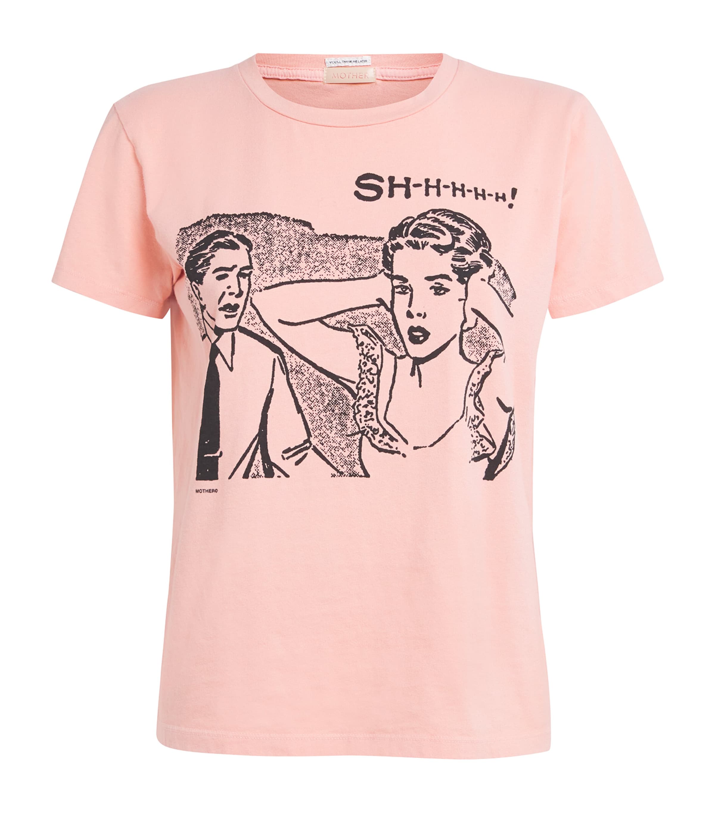 Mother The Boxy Goodie Goodie Stretch Cotton Graphic T-shirt In Pink
