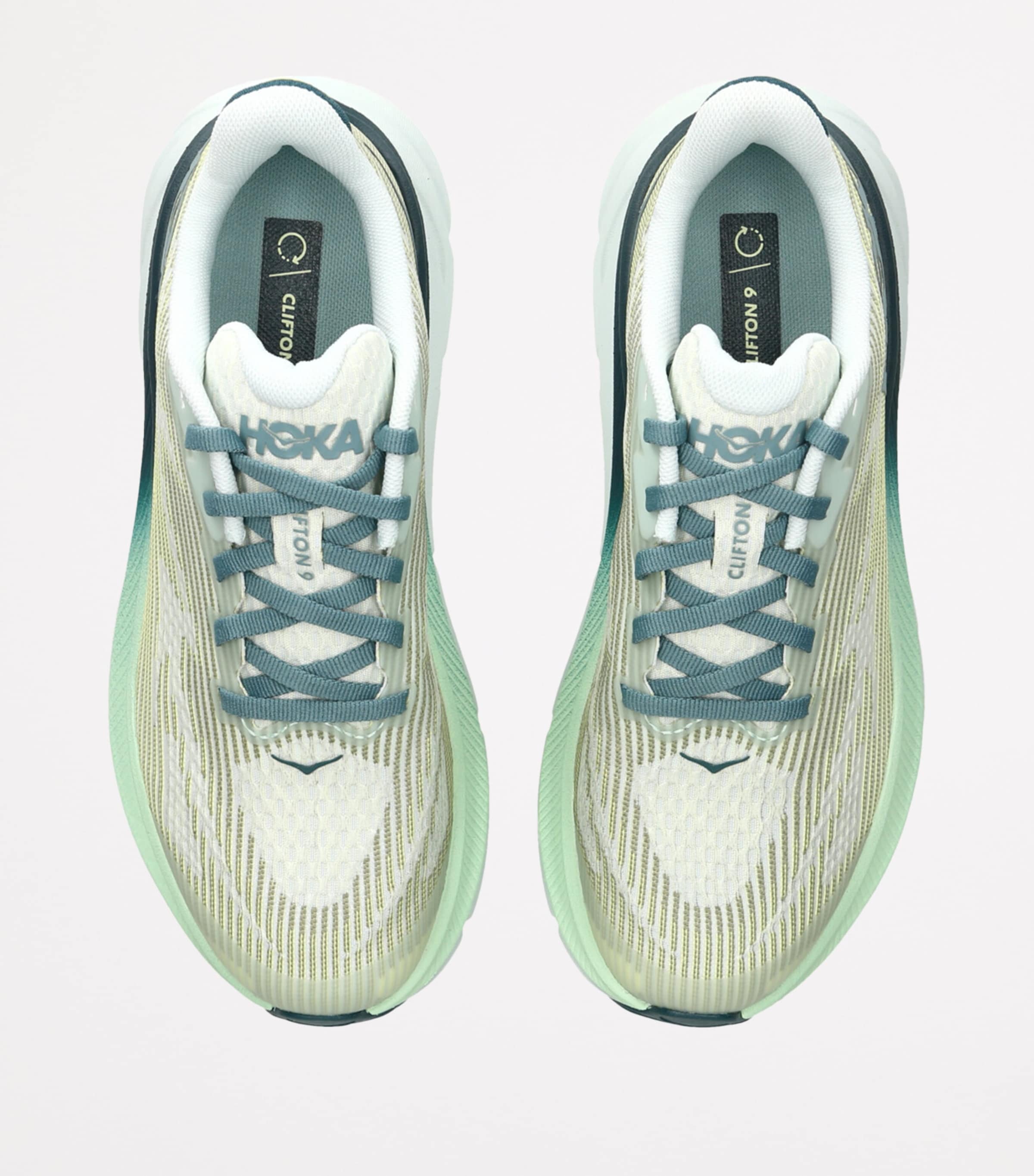 Hoka Youth Clifton 9 Trainers Green Image 4