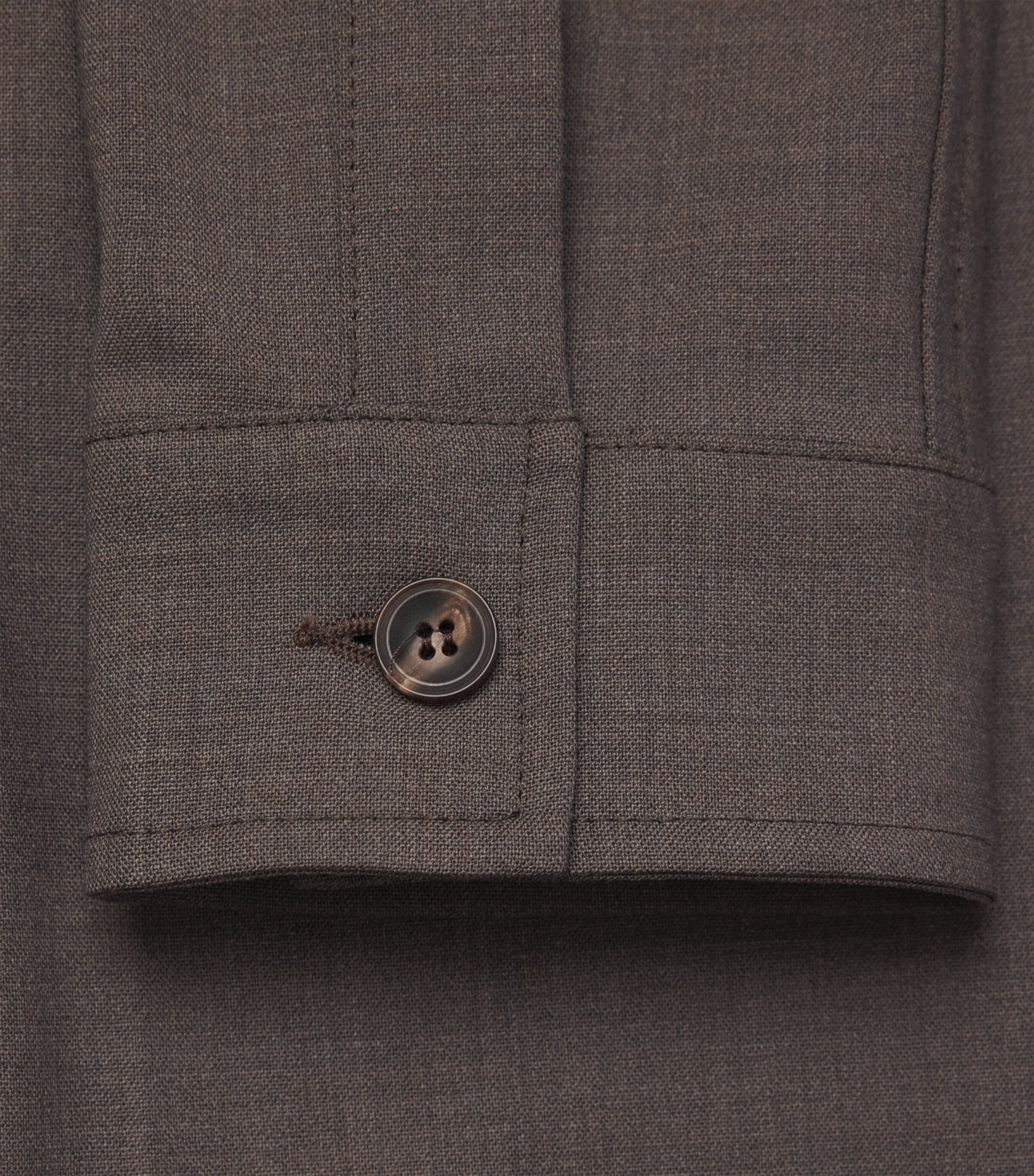 Marco Pescarolo Mens Stretch-Wool Avi Shacket Taupe Image 6