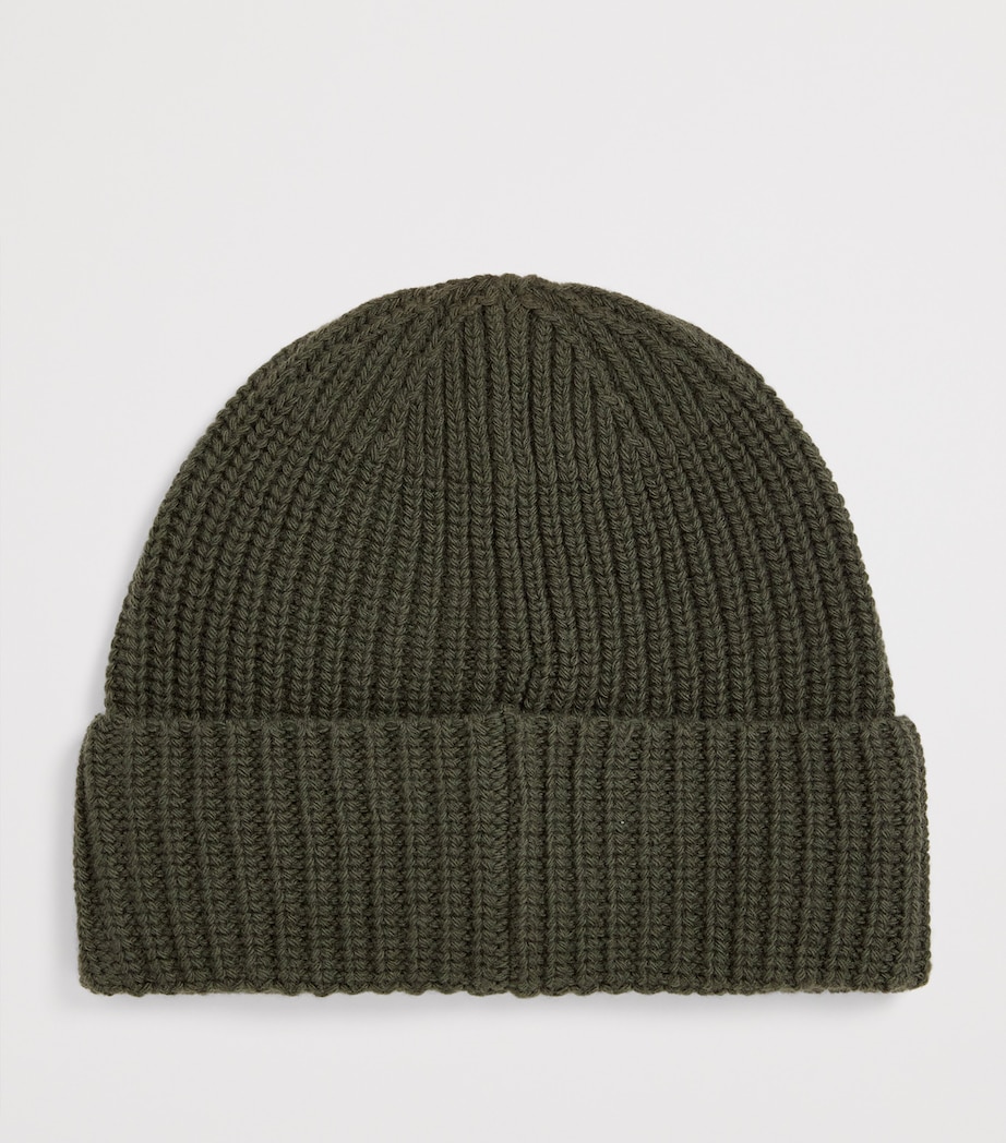 Virgin Wool Ribbed Beanie V0054 Image 2