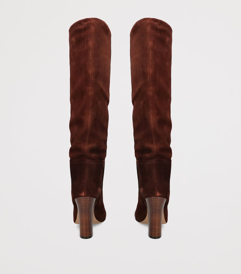 Suede Lavinia Knee-High Boots 100 BROWN Image 2