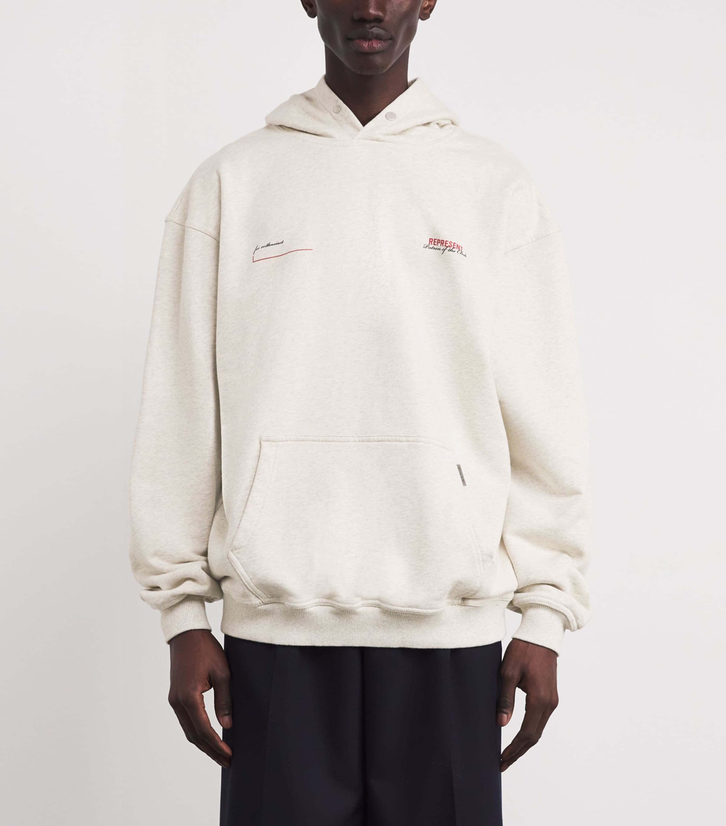 Cotton Patron Of The Club Hoodie CREAM MARL Image 3