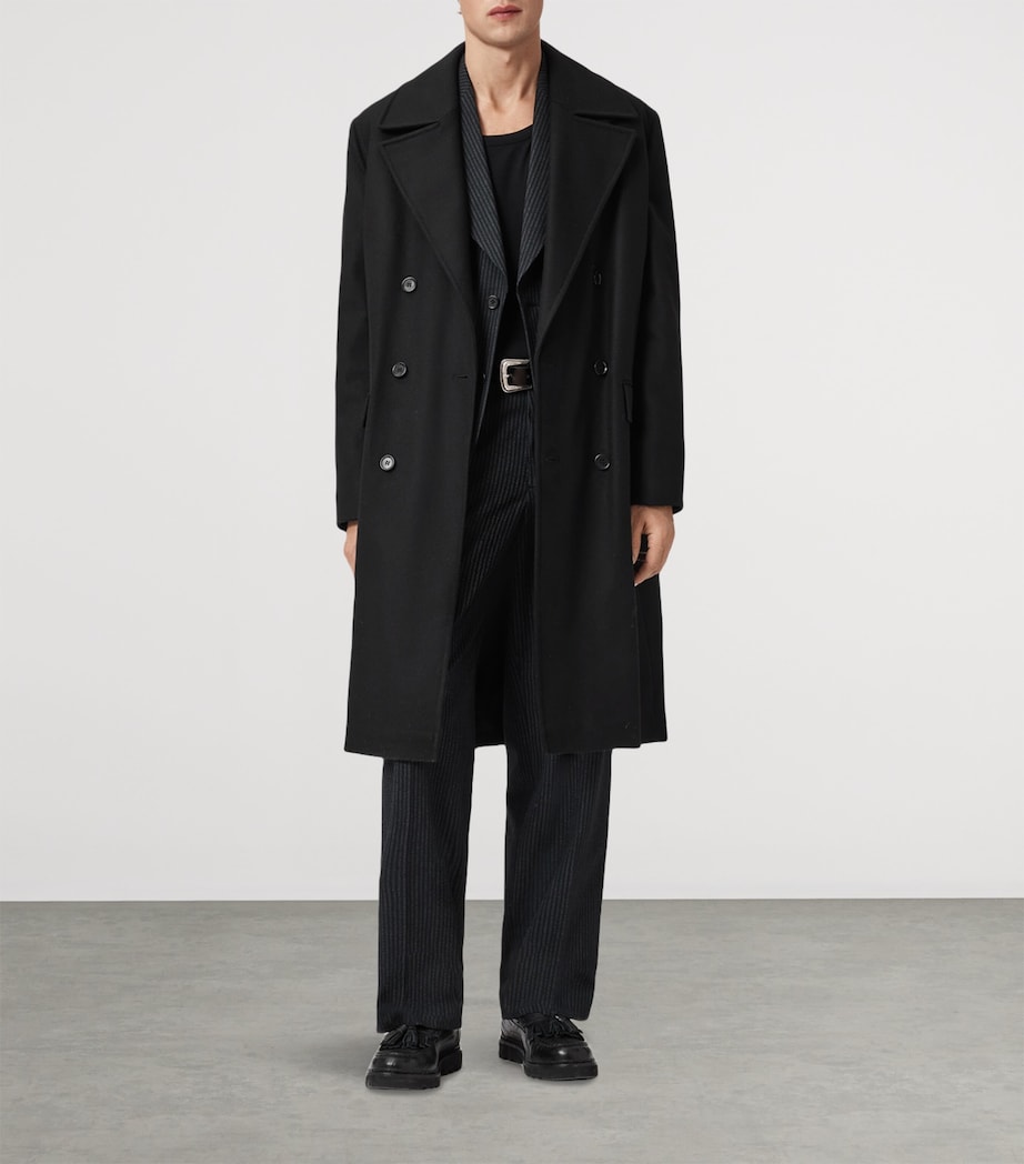 Wool-Blend Curran Overcoat BLACK Image 2