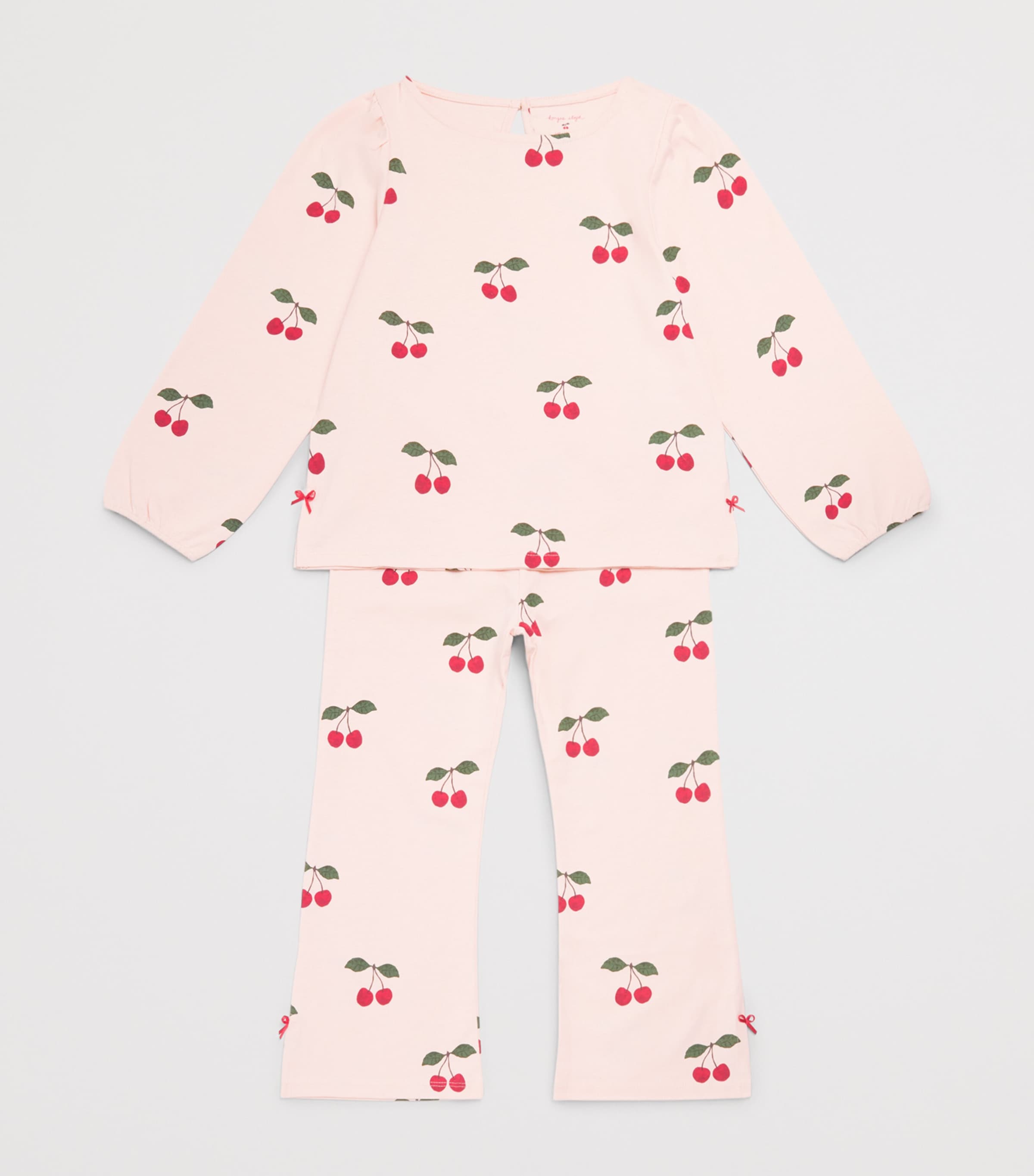 KONGES SLOJD Organic Cotton Cherry Sweatpants (2-8 Years) Peony Image 3