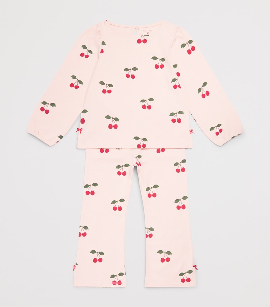 KONGES SLOJD Organic Cotton Cherry Sweatpants (2-8 Years) Peony Image 3