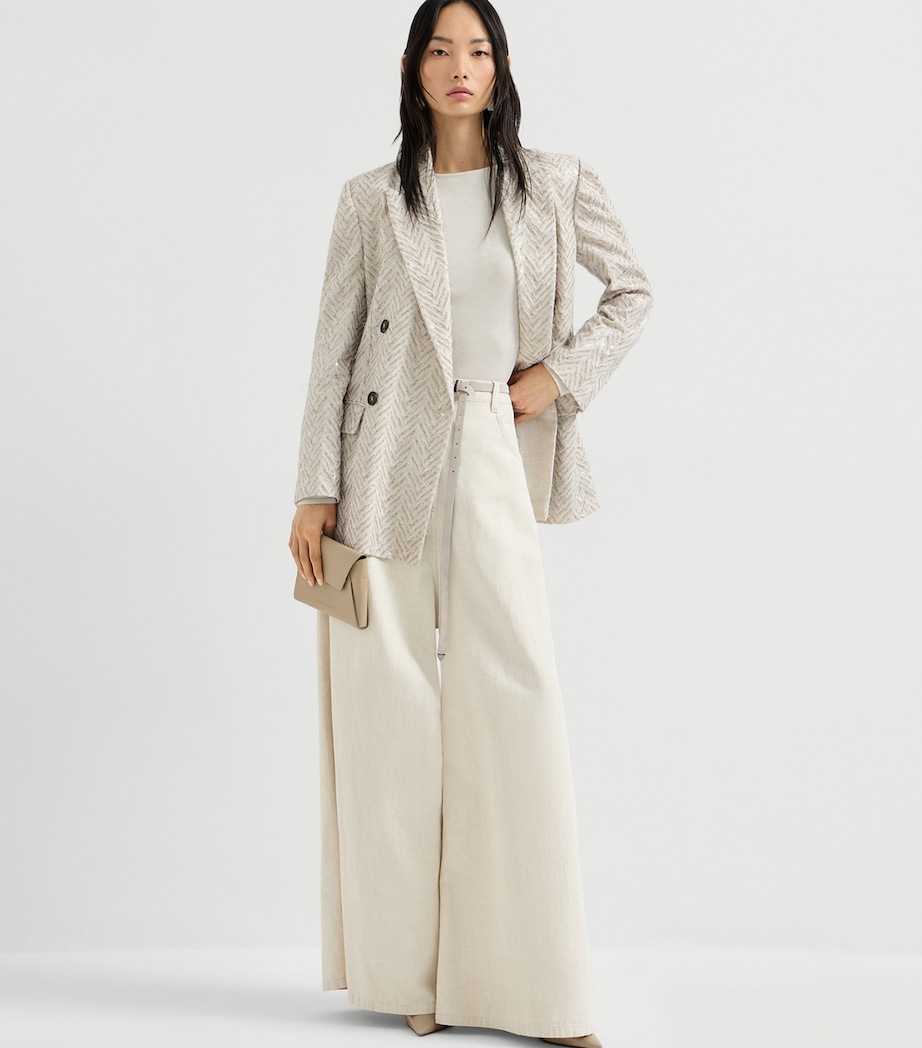 Brunello Cucinelli Womens Cashmere-Silk-Blend Sweater Image 3