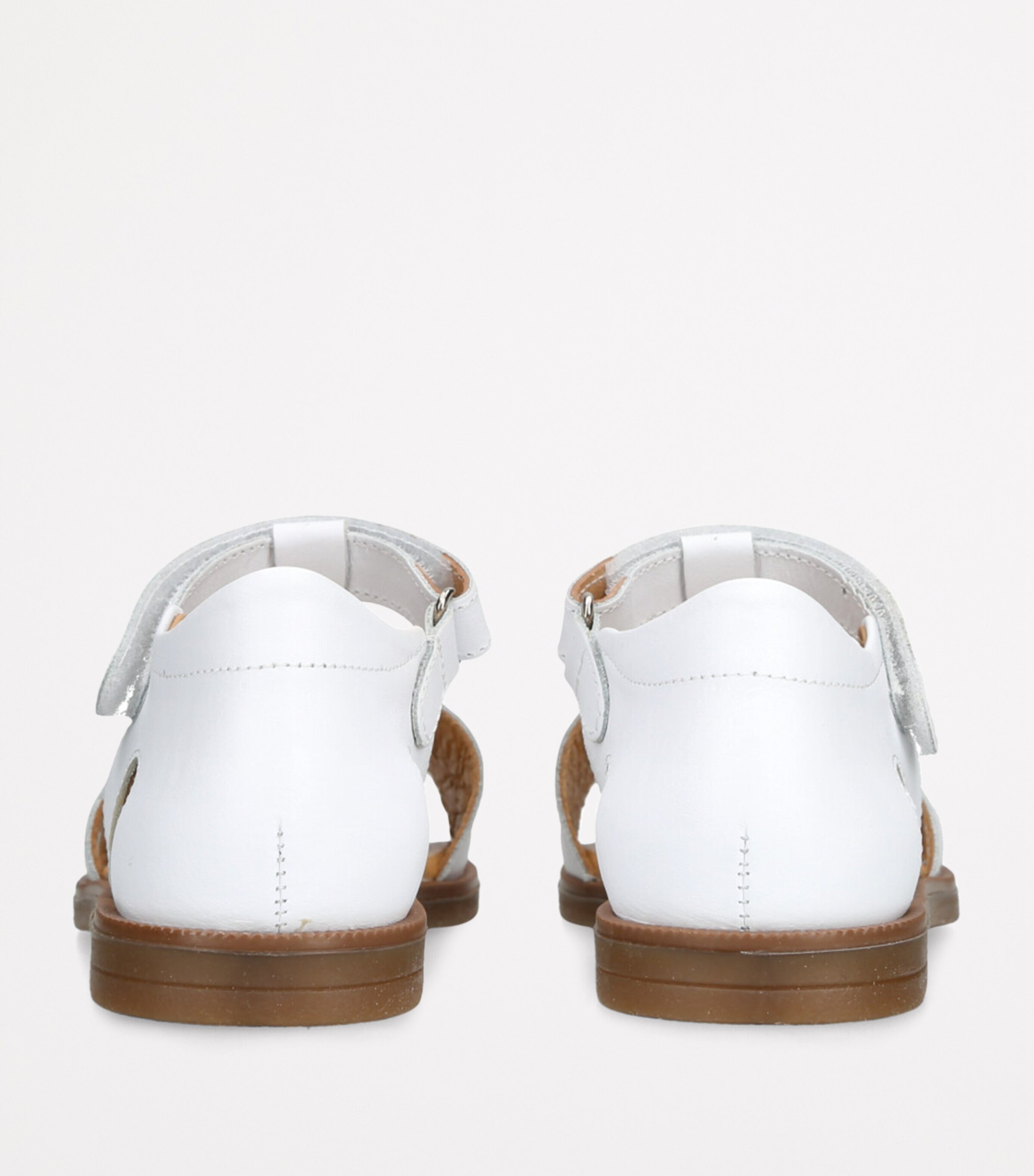 Leather Emerald Sandals WHITE Image 2