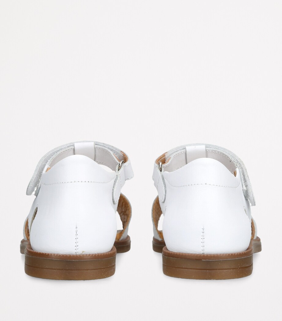 Leather Emerald Sandals WHITE Image 2