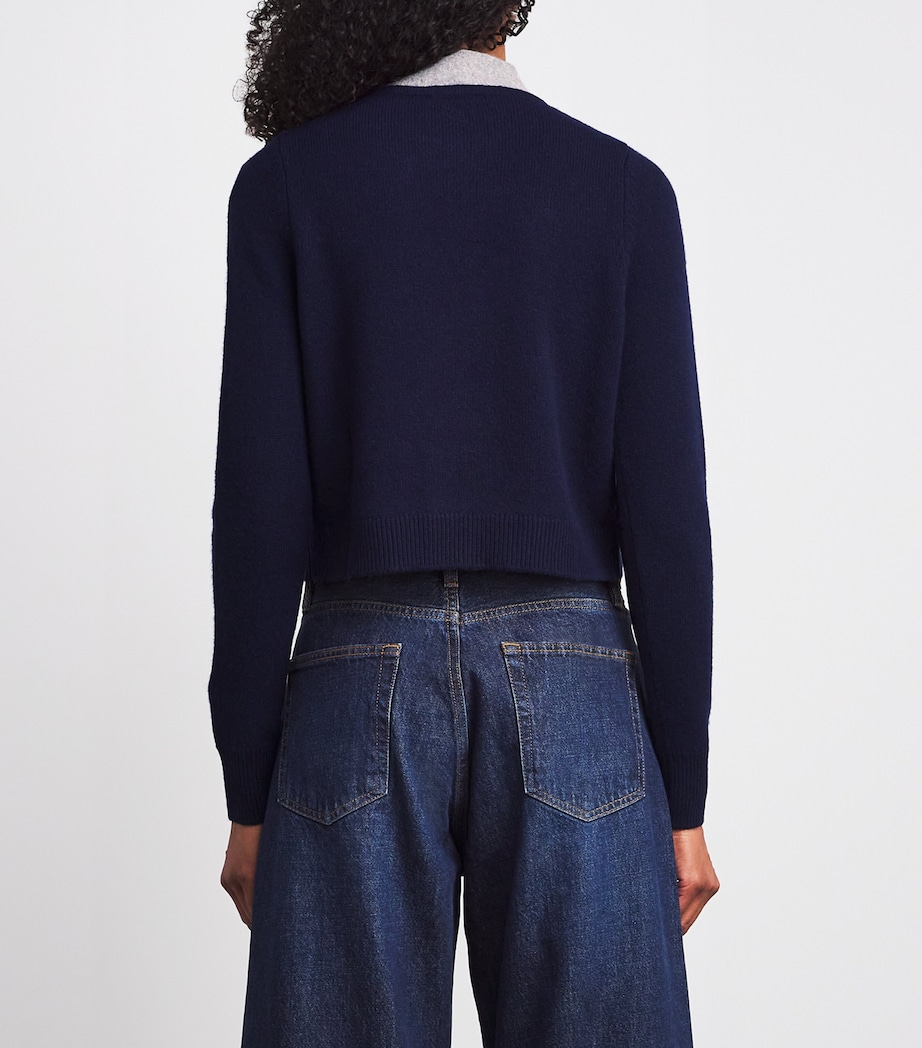 Wool-Cashmere Tie-Detail Sweater DUAL-COLOR Image 4