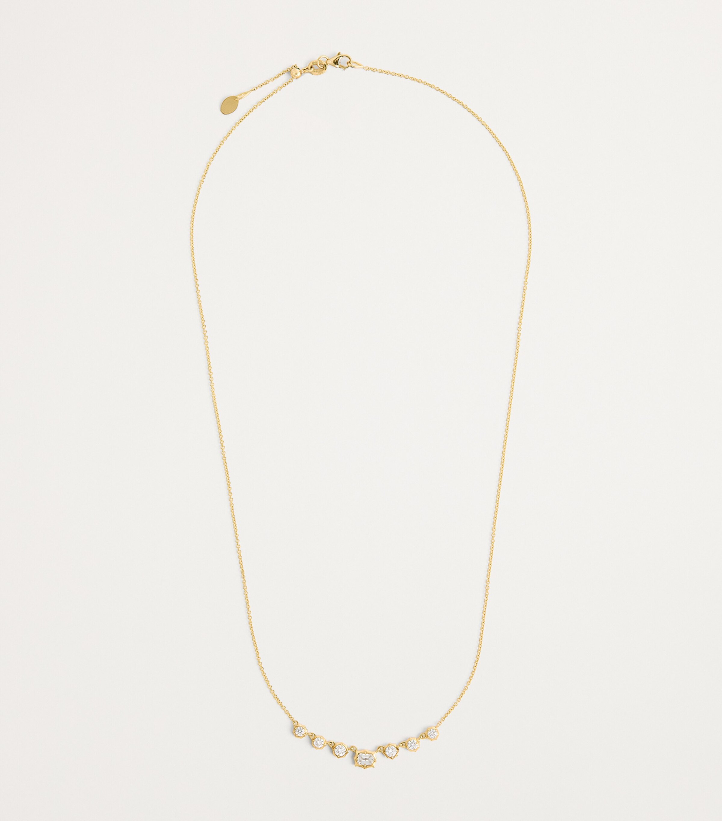 Jade Trau Small Yellow Gold and Diamond Penelope Vanguard Necklace Yellow Gold Image 3