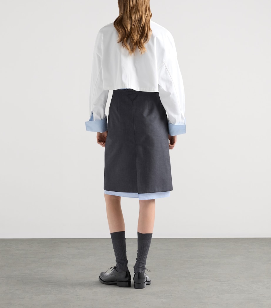 Prada Womens Cotton Blouson Jacket White Image 5
