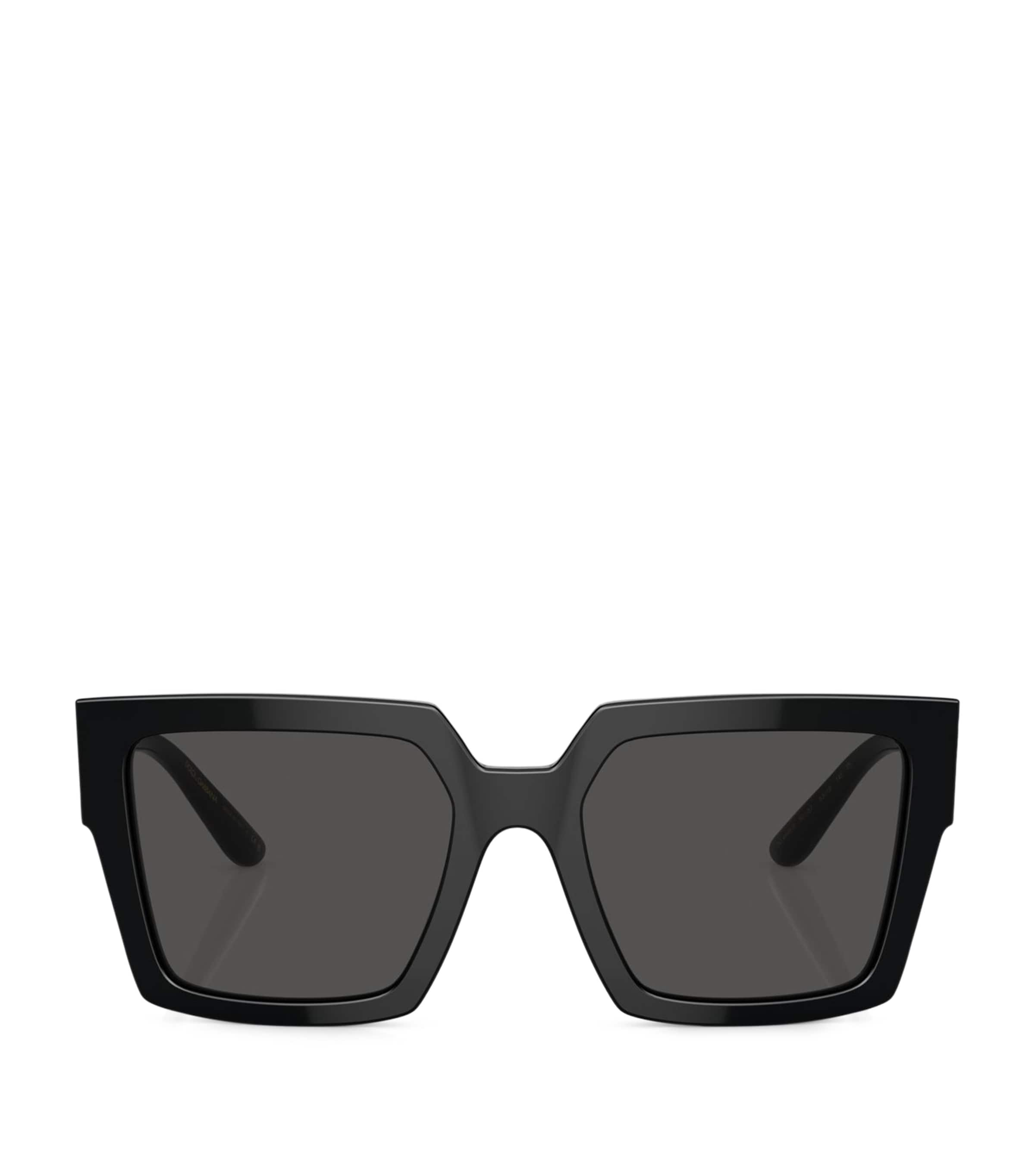 Dolce & Gabbana Square Logo Sunglasses In Black