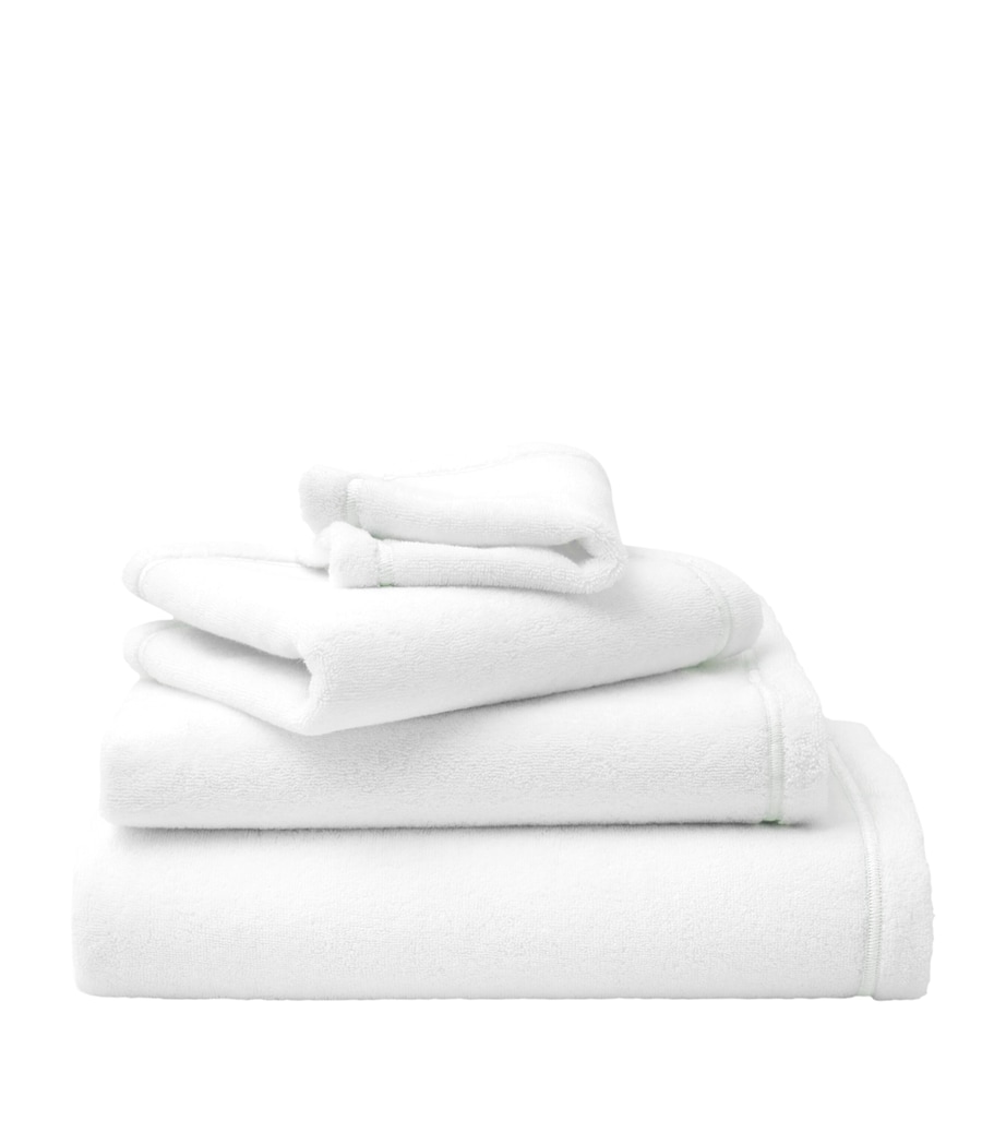 Yves Delorme Couture Duetto Blanc Hand Towel (55cm x 100cm) Blanc Image 1