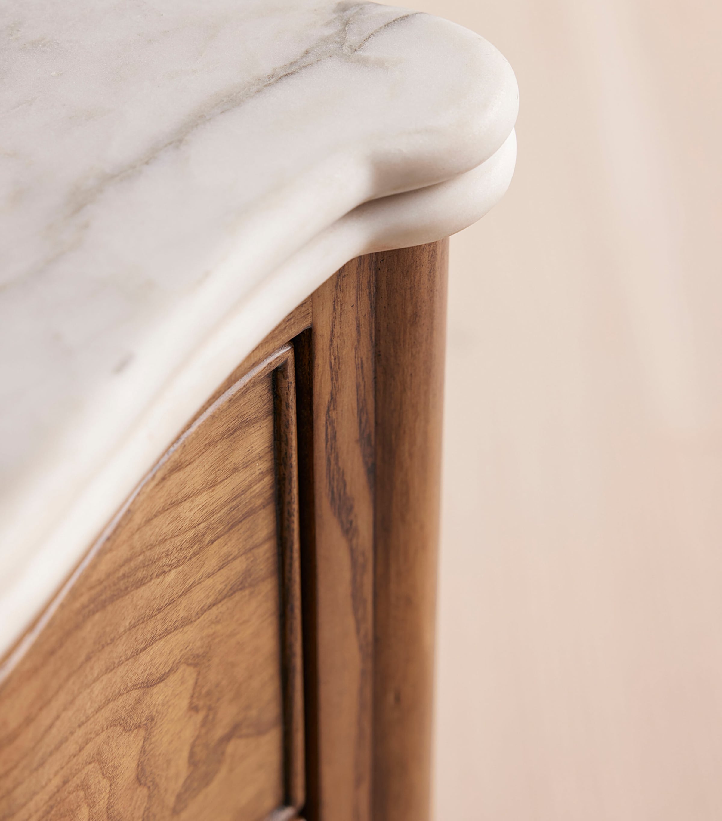 Soho Home Valerie Bedside Table Arabescato Image 7
