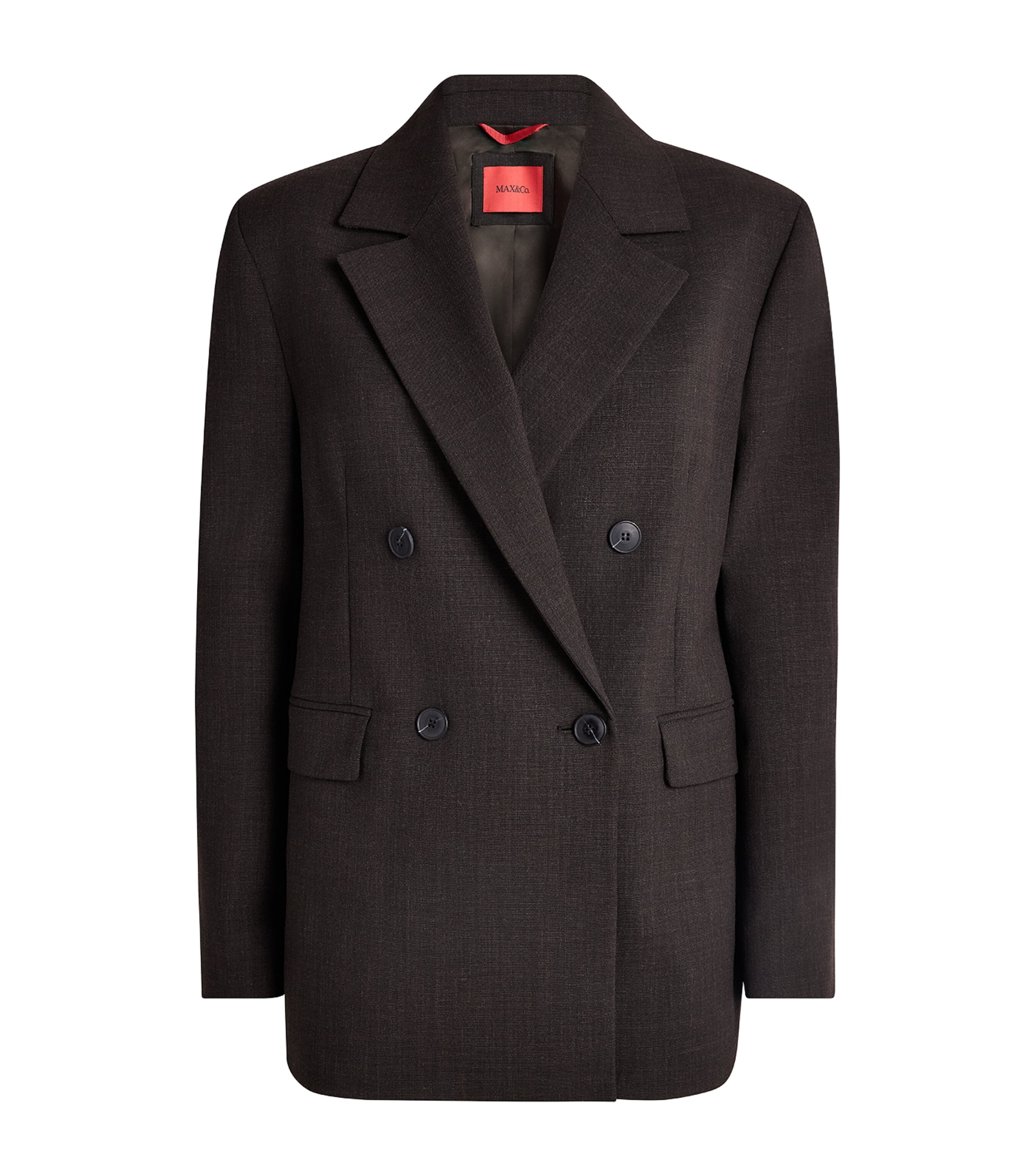 Max & Co Double-breasted Blazer In Gray