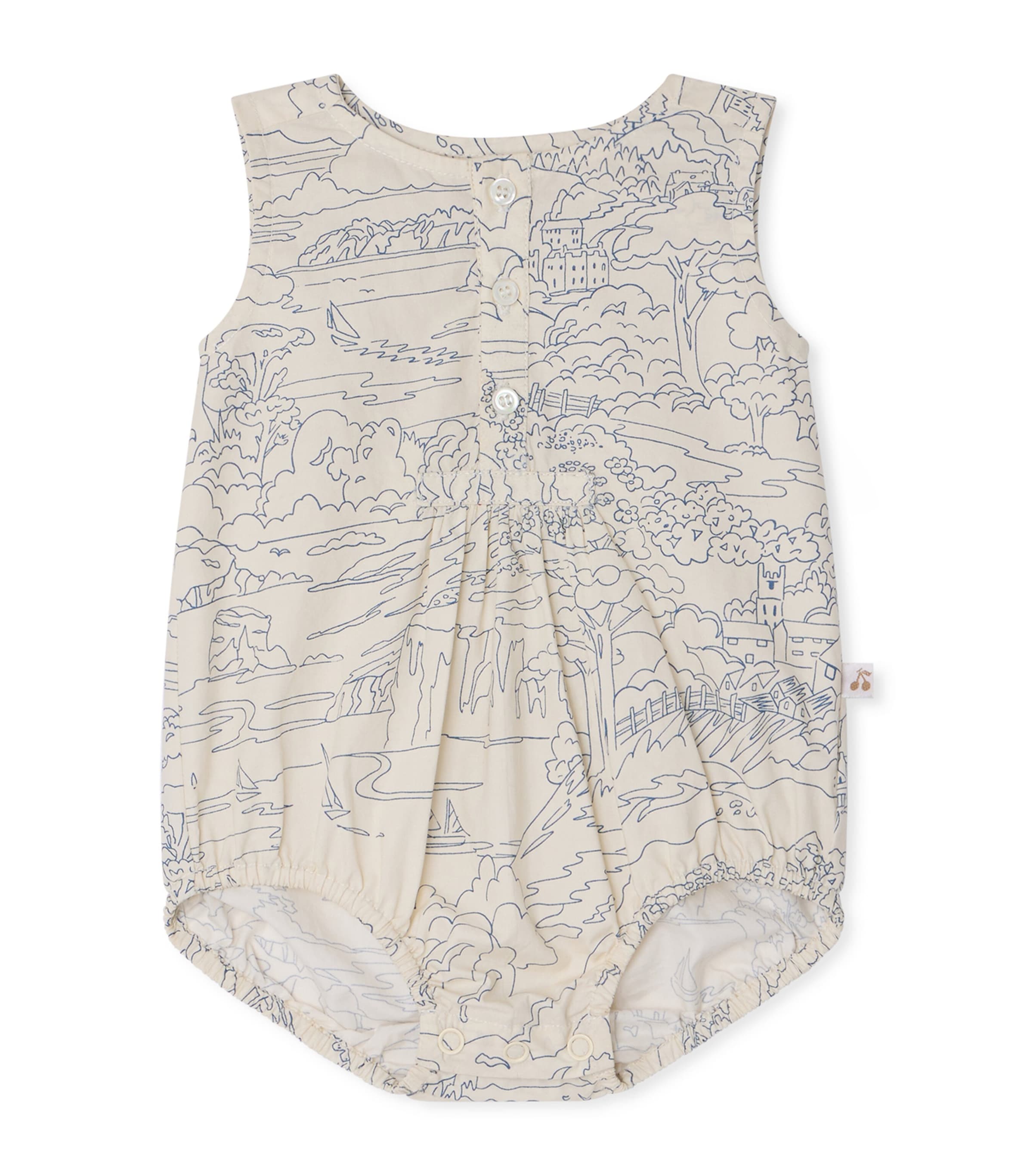 Bonpoint Cotton Printed Bodysuit  (1-18 Months) Imp Encre Image 1
