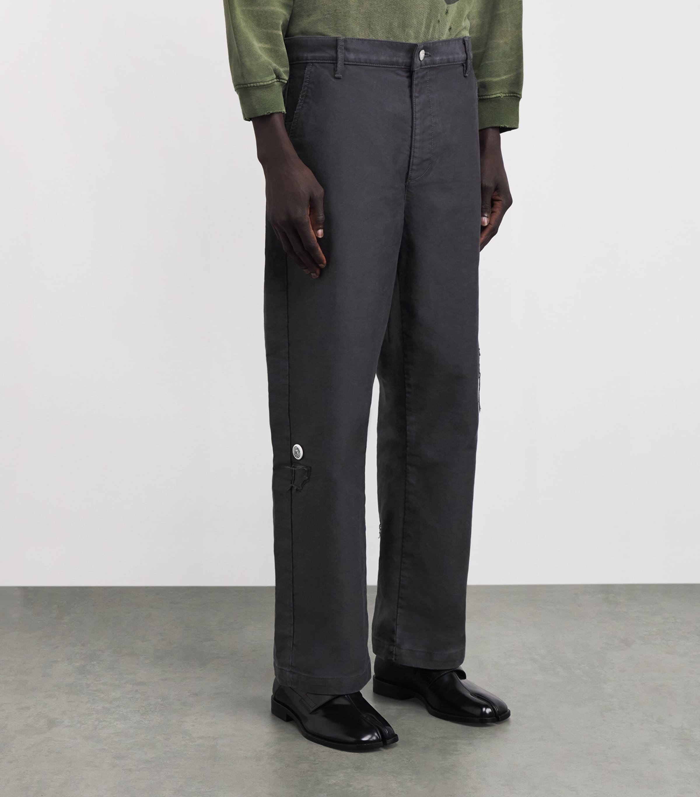 Cotton Swiss Auto Dicky Trousers VINTAGE CHARCOAL Image 3